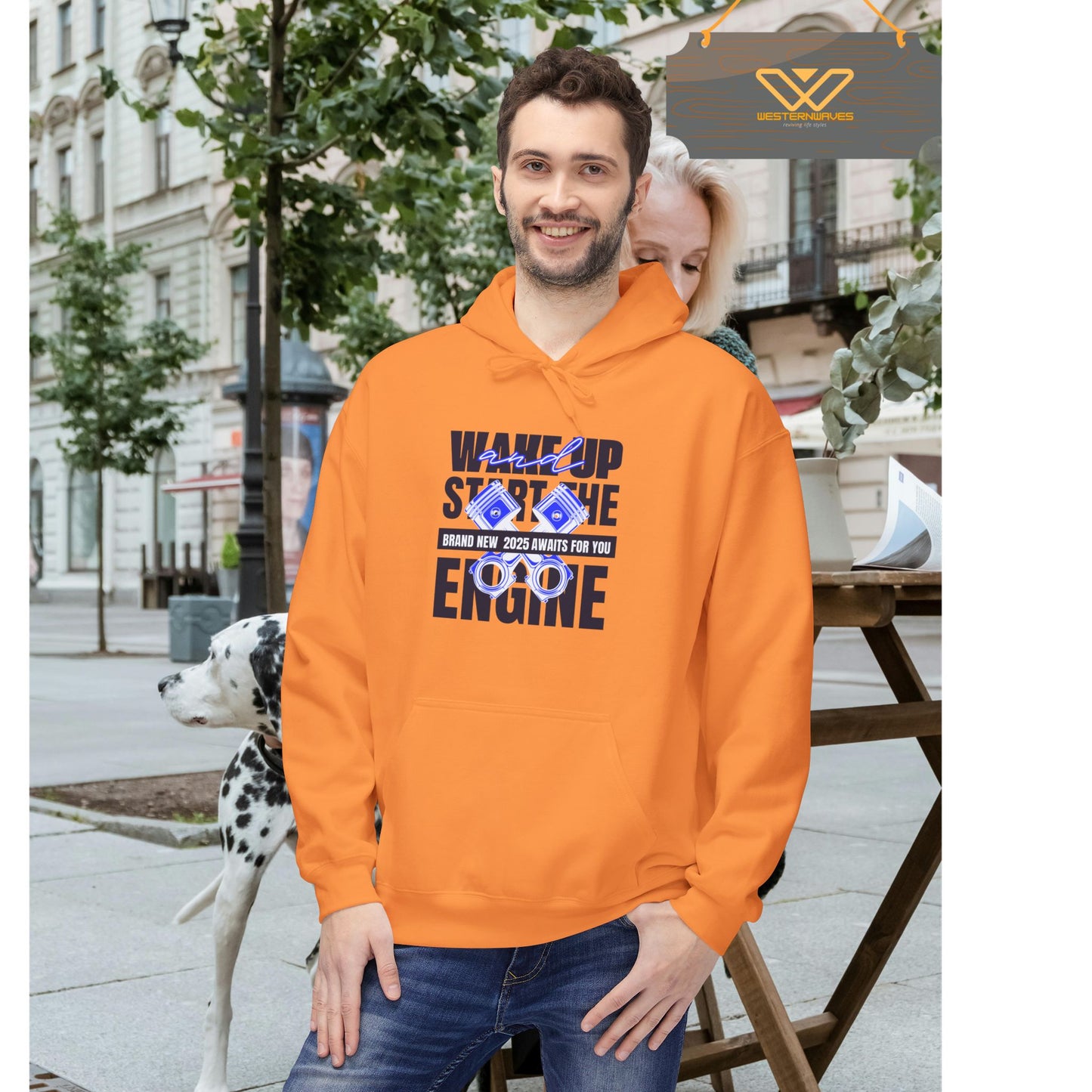 Unisex Midweight Softstyle Fleece Hoodie_ N3+ Series USMWSSFH PT2WW010_ Limited Edition Luxuriously Soft 100% Cotton Face by WesternWaves: