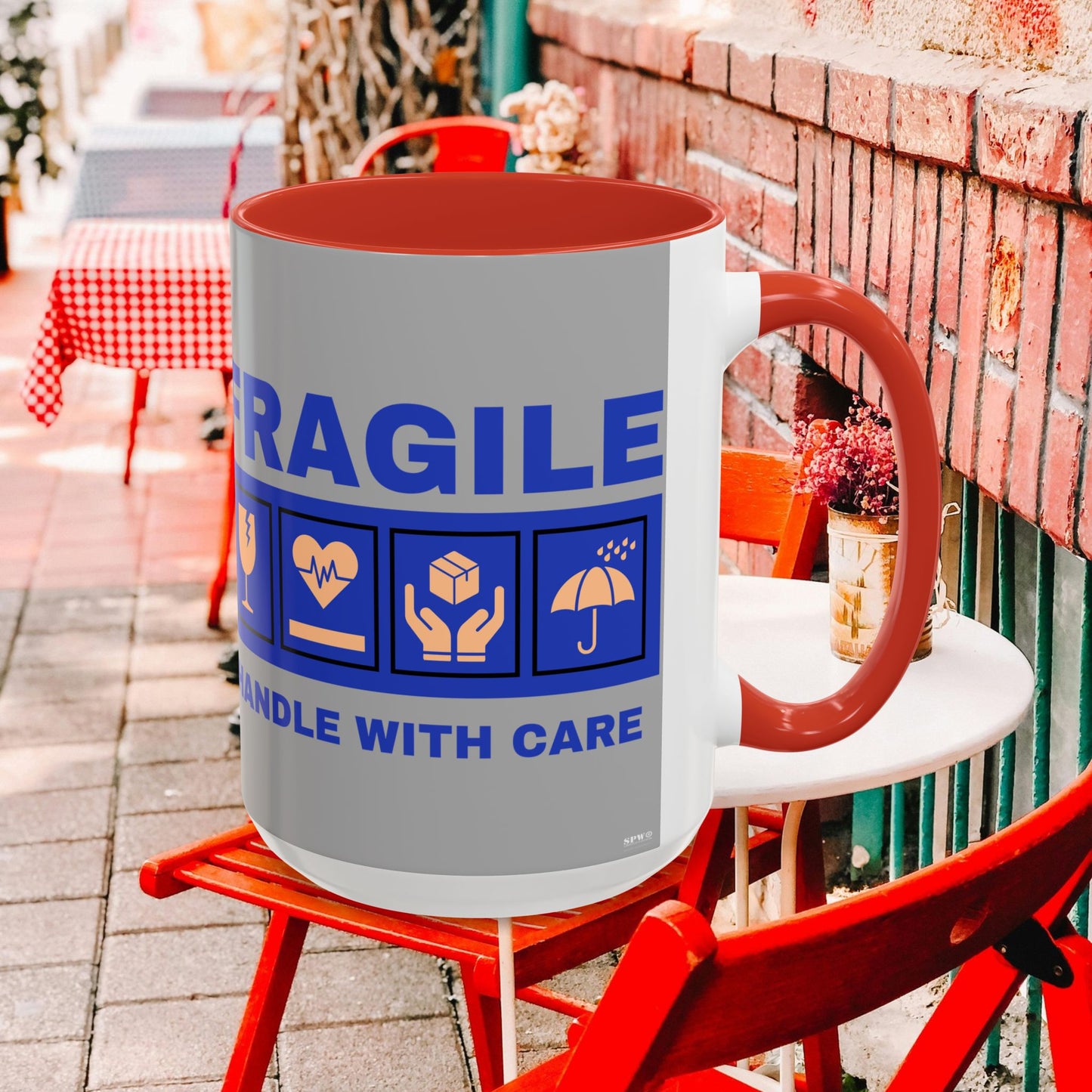 Accent Coffee Mug 11, 15oz_ N2+ Series ACM11OZ PT2WW006_ Vibrant Limited Edition Design by WesternWawes: