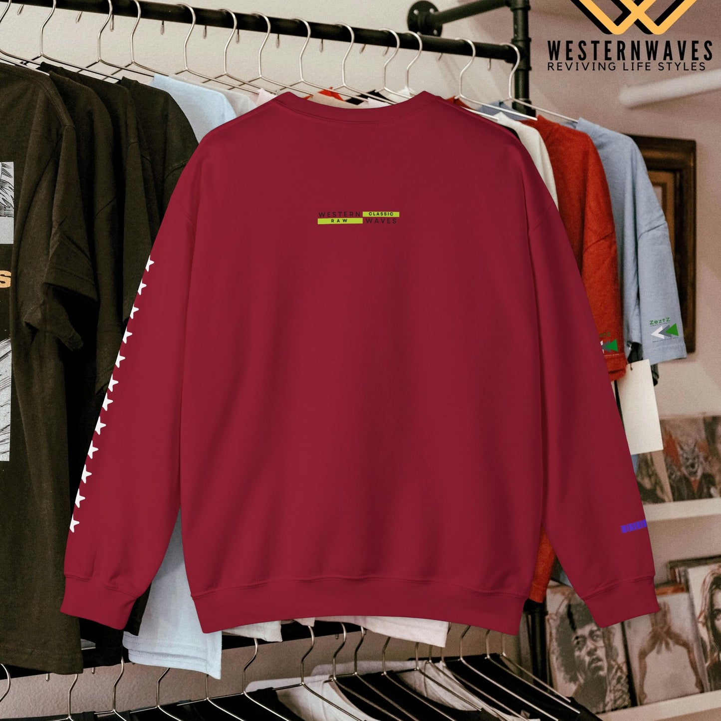 Unisex Heavy Blend™ Crewneck Sweatshirt_ N3+ Series UHBCSS PT2WW033_ Limited Edition Pure Luxury By WesternWaves: