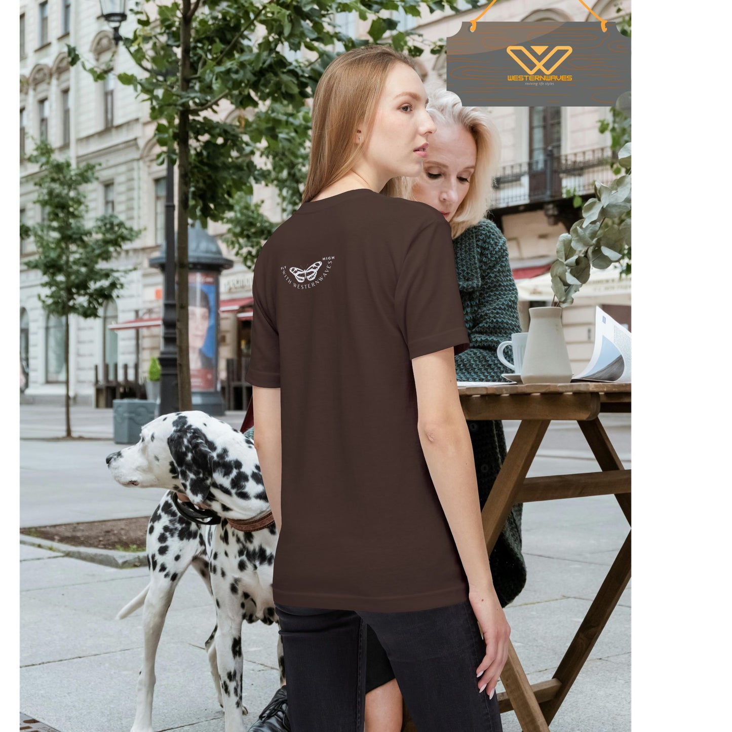 Unisex Midweight T-shirt, Made in USA_ N+ Series UMTS PT2WW007_ Limited Edition Design by WesternWaves: