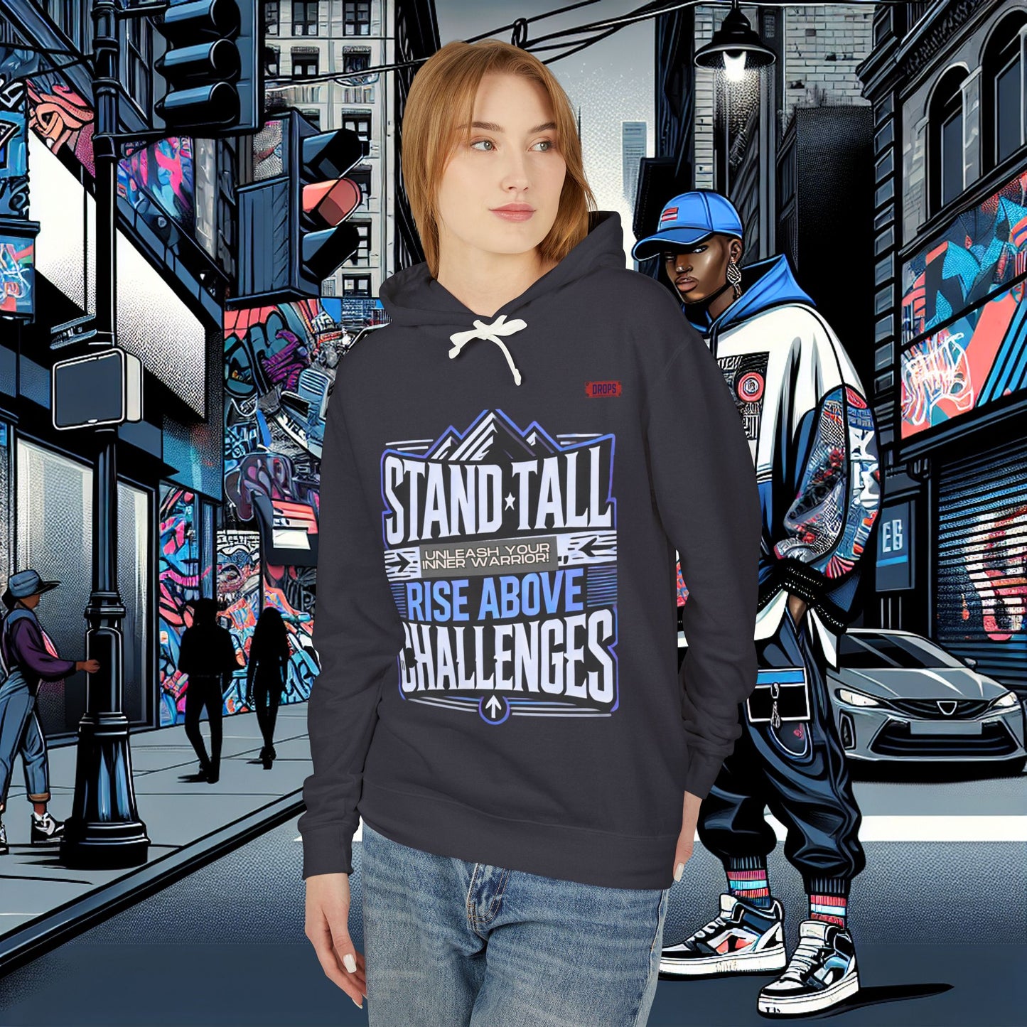 Unisex Lightweight Hooded Sweatshirt_ Series N8+ USMH PT2WW001_ UWDP003A_ Limited Edition Inner Warrior Apparel by WesternWaves: