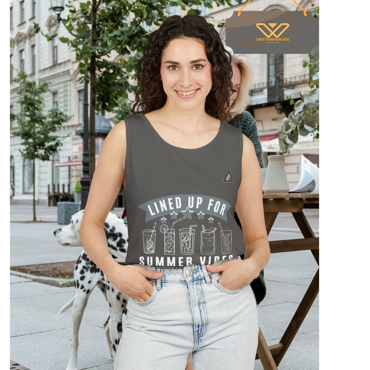 Unisex Garment-Dyed Tank Top_ Series N7* USDYEDTTOPS PT2WW001_ Limited Edition by WesternWaves:
