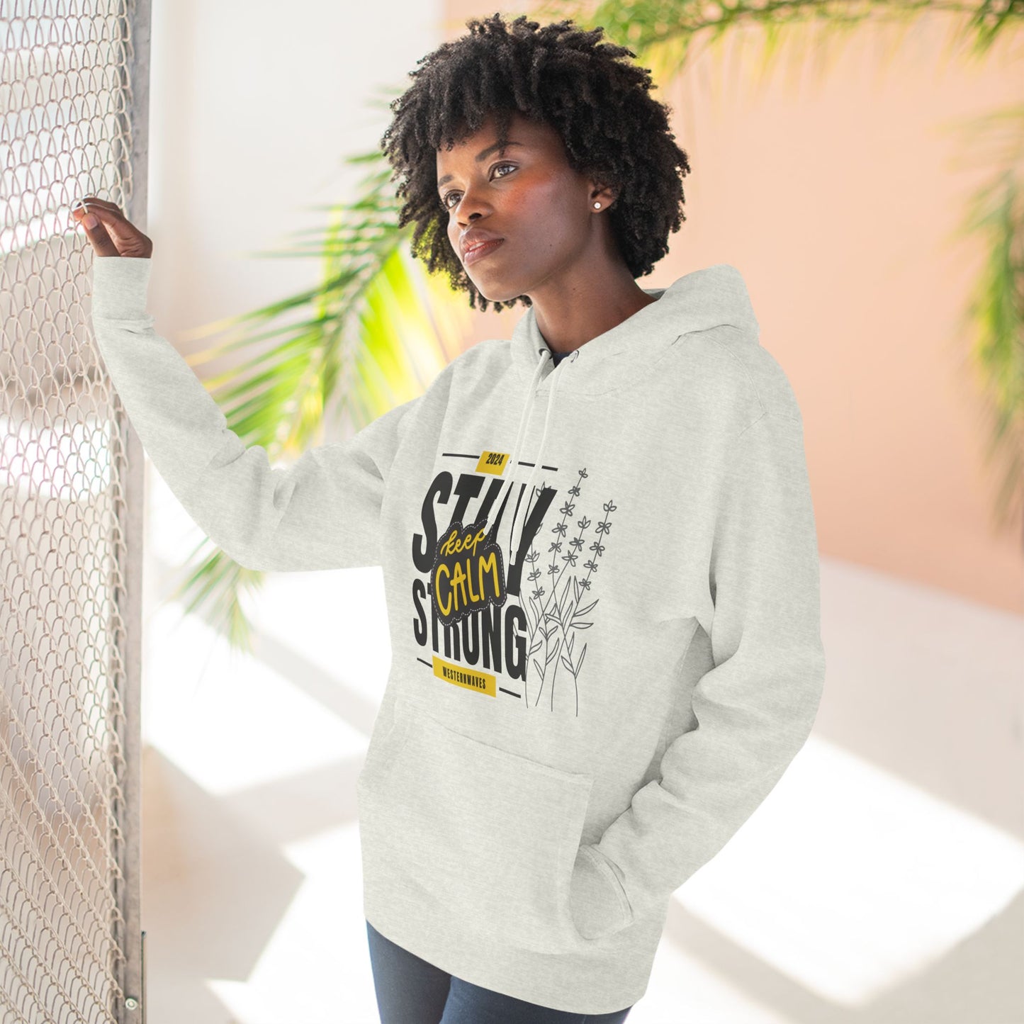 Three-Panel Fleece Hoodie_ N3+ Series PFH PT2WW001_ Limited Edition Sustainable Fashion by WesternWaves: