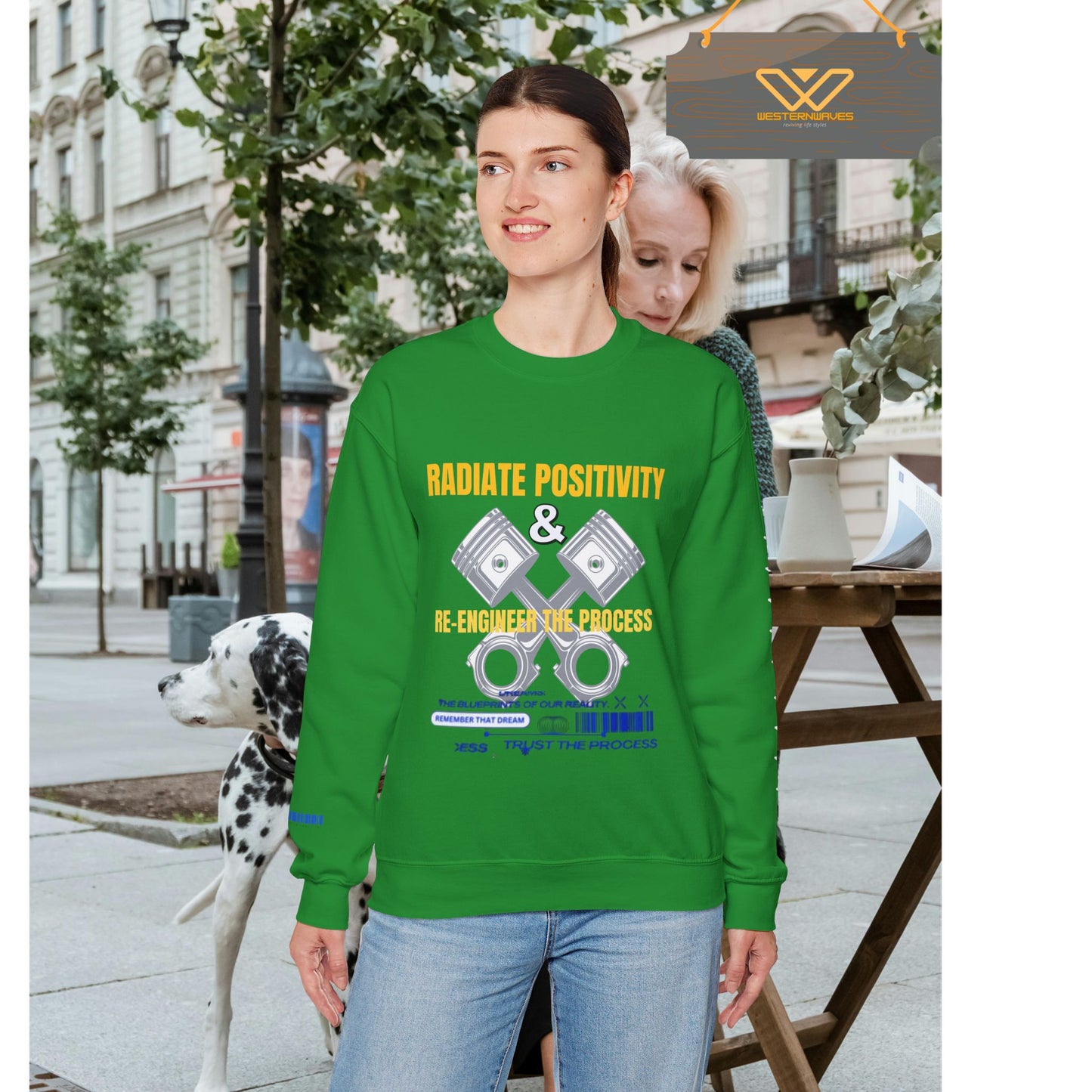 Unisex Heavy Blend™ Crewneck Sweatshirt_ N3+ Series UHBCSS PT2WW005_ Limited Edition Pure Luxury By WesternWaves: