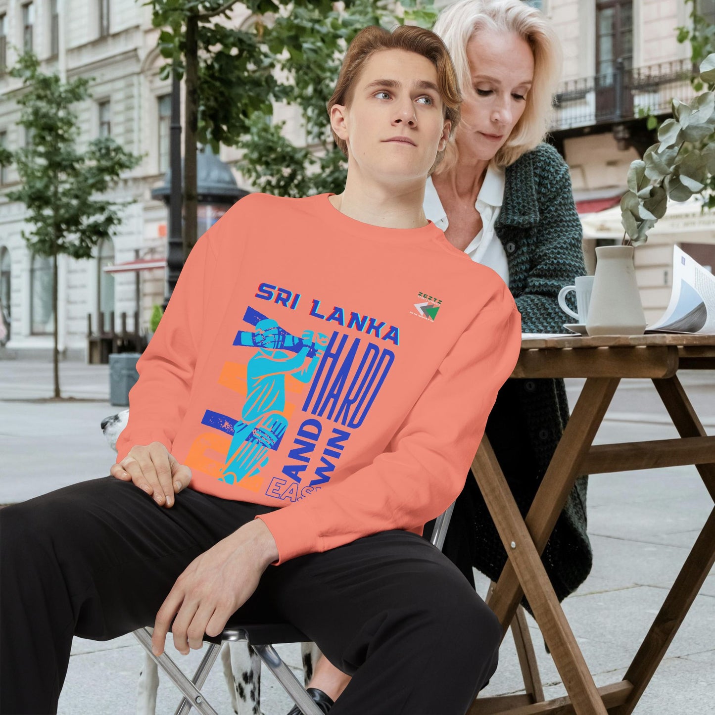 Unisex Garment-Dyed Sweatshirt_ N2 Series USGDSS PT2WW001_ Limited Edition Masterpiece of ‘ZeztZ’ Sports Brand Luxury & Casual Comfort by WesternWaves: