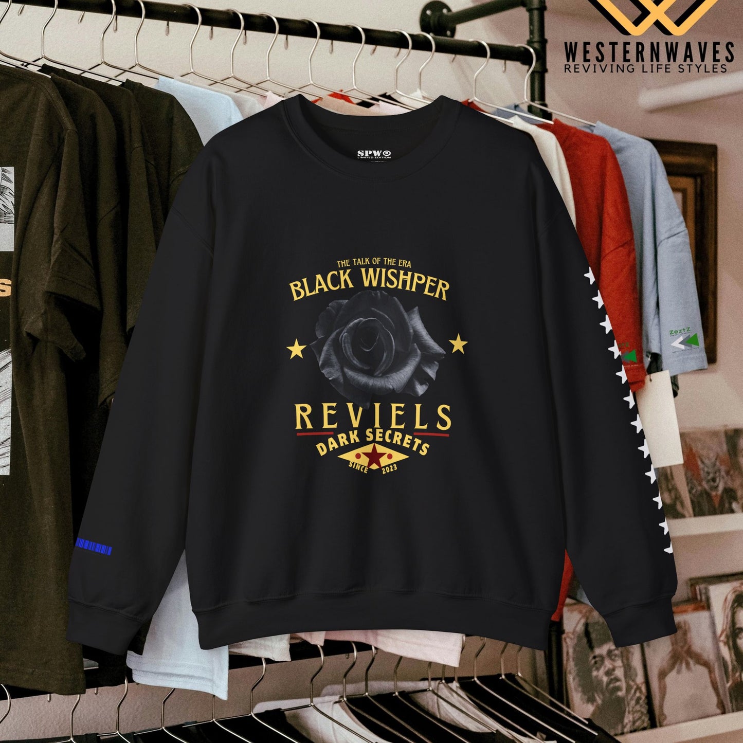 Unisex Heavy Blend™ Crewneck Sweatshirt_ N3+ Series UHBCSS PT2WV011_ Limited Edition Pure Luxury by WesternWaves: