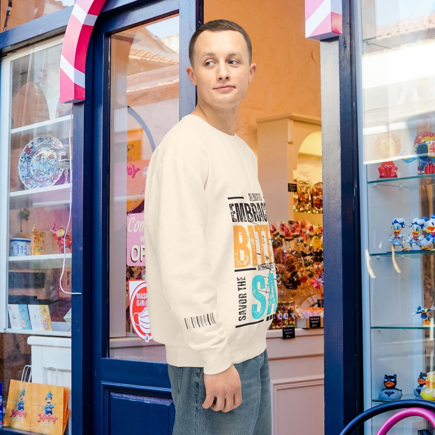 Unisex Lightweight Crewneck Sweatshirt_ N2 Series ULWCSS PT2WW005_Limited Edition Unparalleled Quality by WesternWaves: