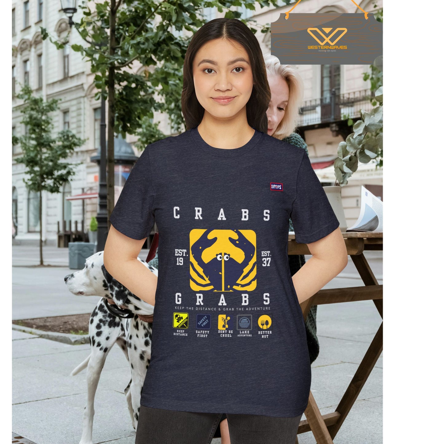 Eco-Friendly Crab Graphic Tee, Sustainable Fashion T-Shirt, Unisex Nature Lover Gift, Beach Vibes Apparel, Boho T-Shirt_ 22 May 2025_ 001
