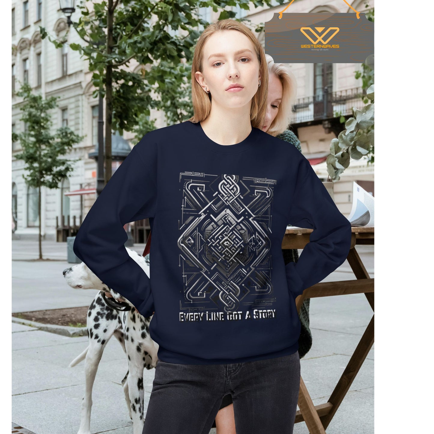 Every Line Got A Story Sweatshirt | Unisex Fleece Crewneck, Cozy Pullover, Artistic Gift, Casual Layer, Everyday Wear
