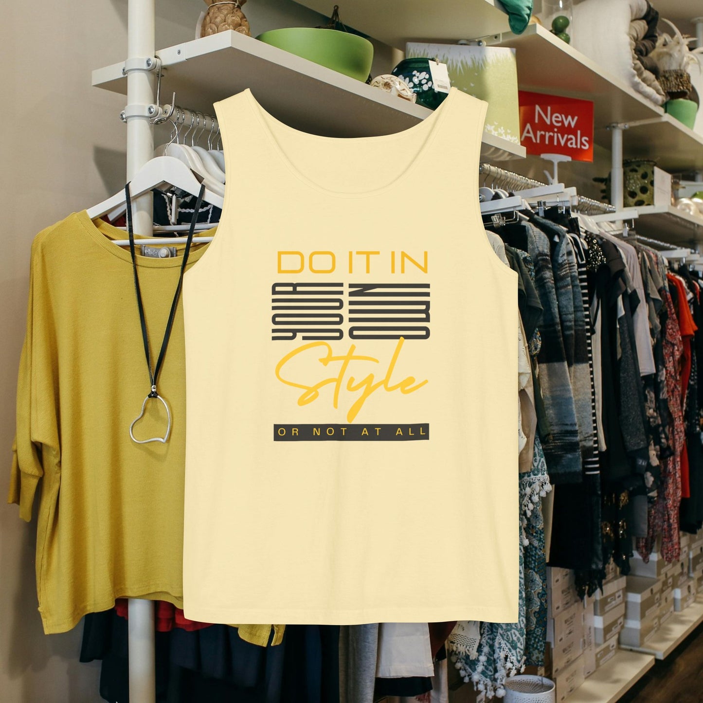 Unisex Garment-Dyed Tank Top_ N2+ Series USGDTT PT2WW015_ Limited Edition Comfort & Style by WesternWaves: