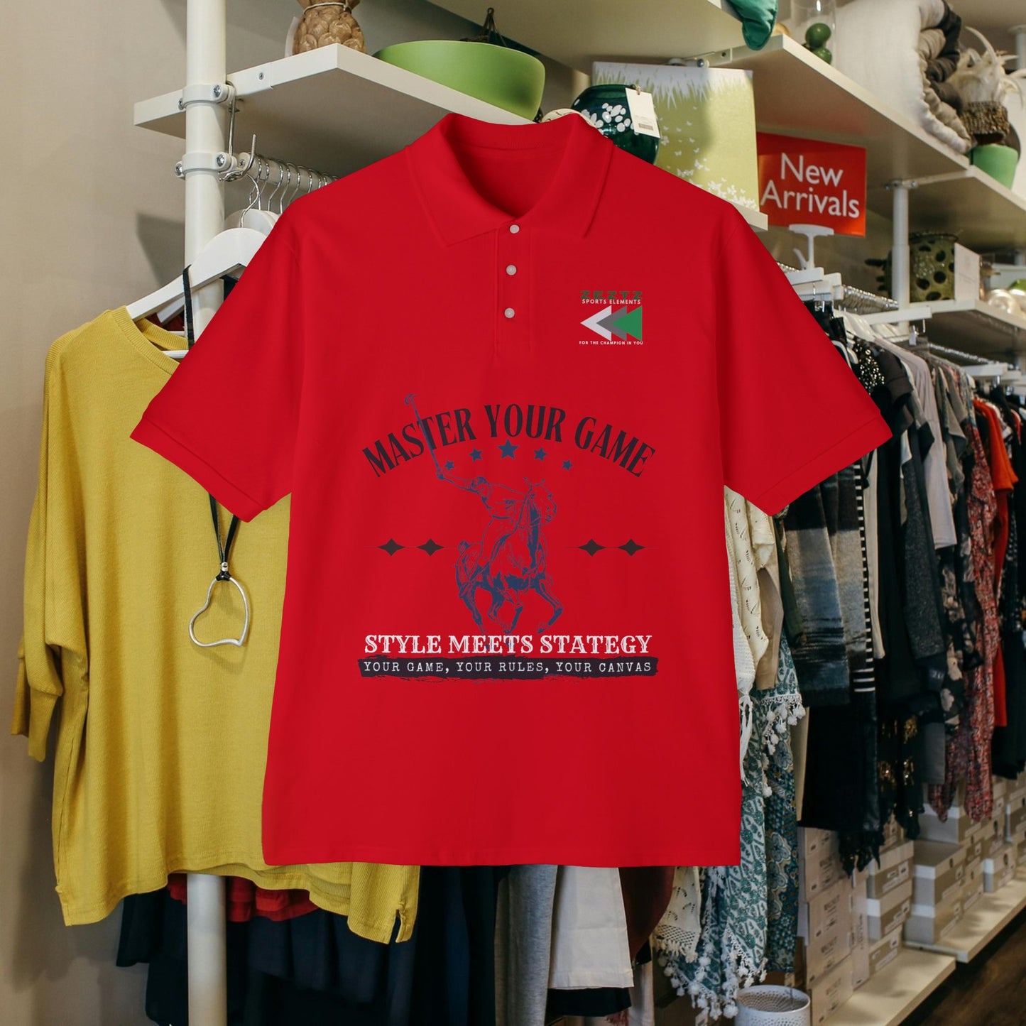 Men's Piqué Polo Classic Shirt – N2 Series MPPOLOCS PT2WW003_ Limited Edition Timeless Elegance of ‘Zeztz' Sports Brand by WesternWaves: