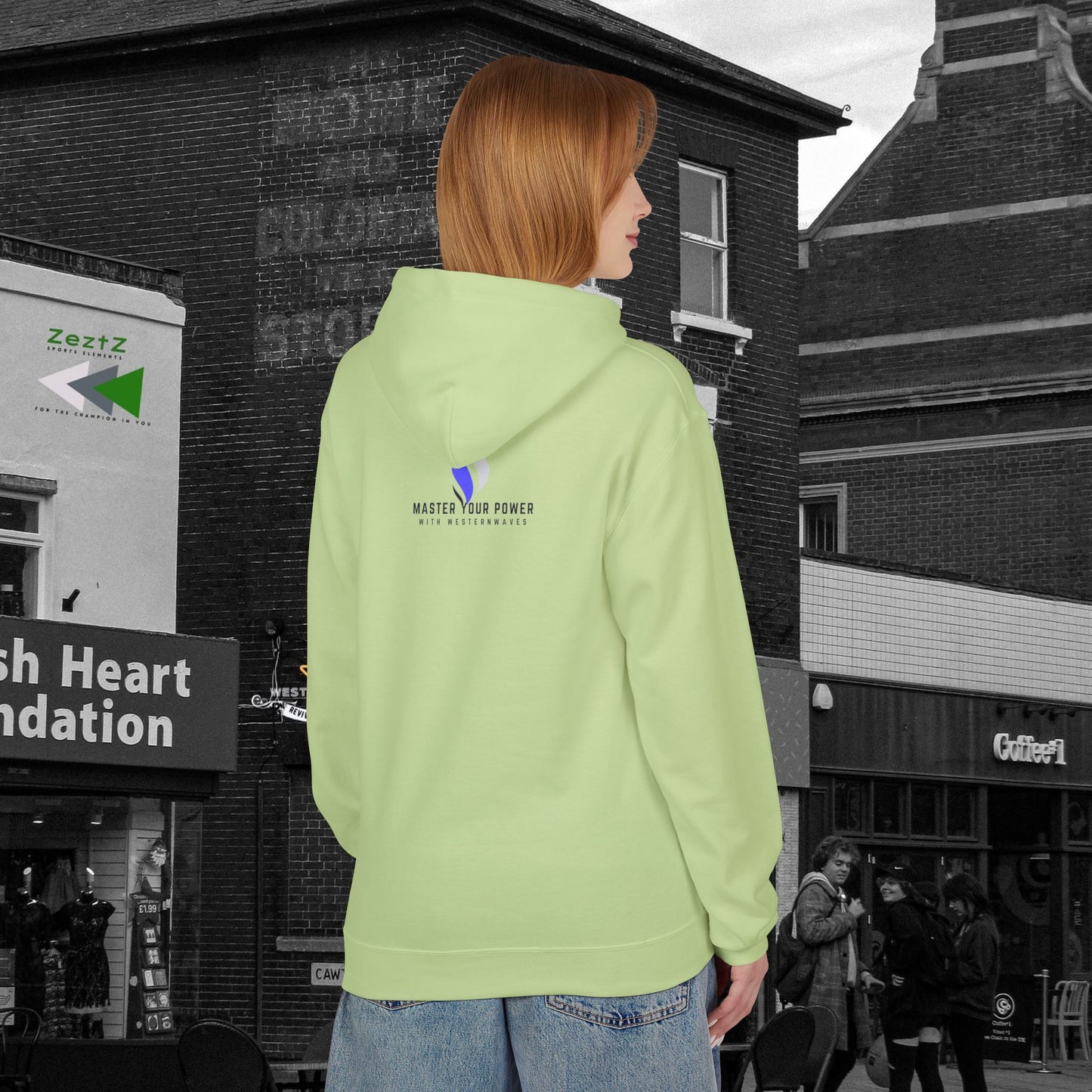 Unisex Midweight Softstyle Fleece Hoodie_ N3+ Series USMWSSFH PT2WW003_ Limited Edition Luxuriously Soft 100% Cotton Face by WesternWaves: