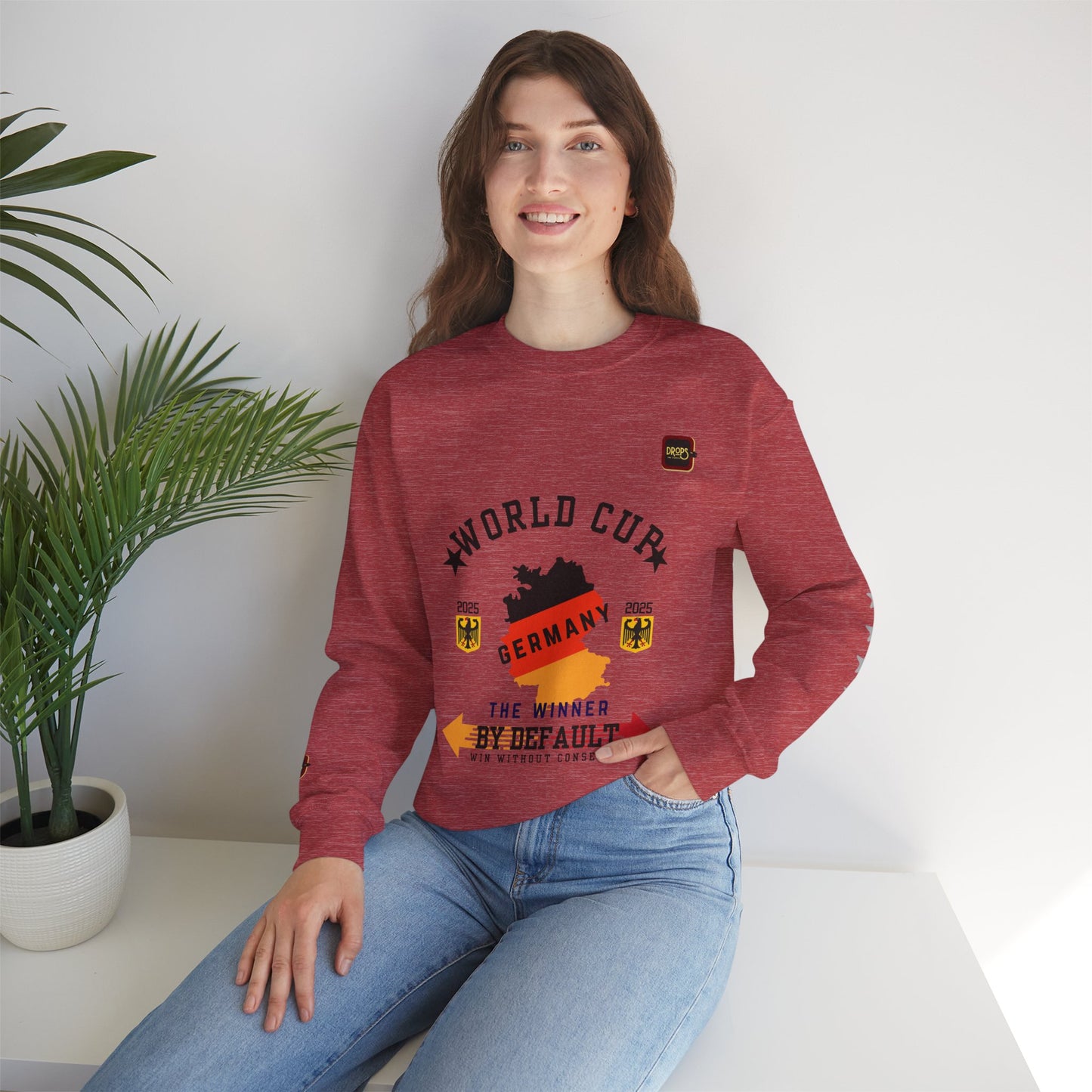 Unisex Sweatshirt_ N7+ Series USSS PT2WW001_ Germany The Winner by Default_ Limited Edition by WesternWaves: