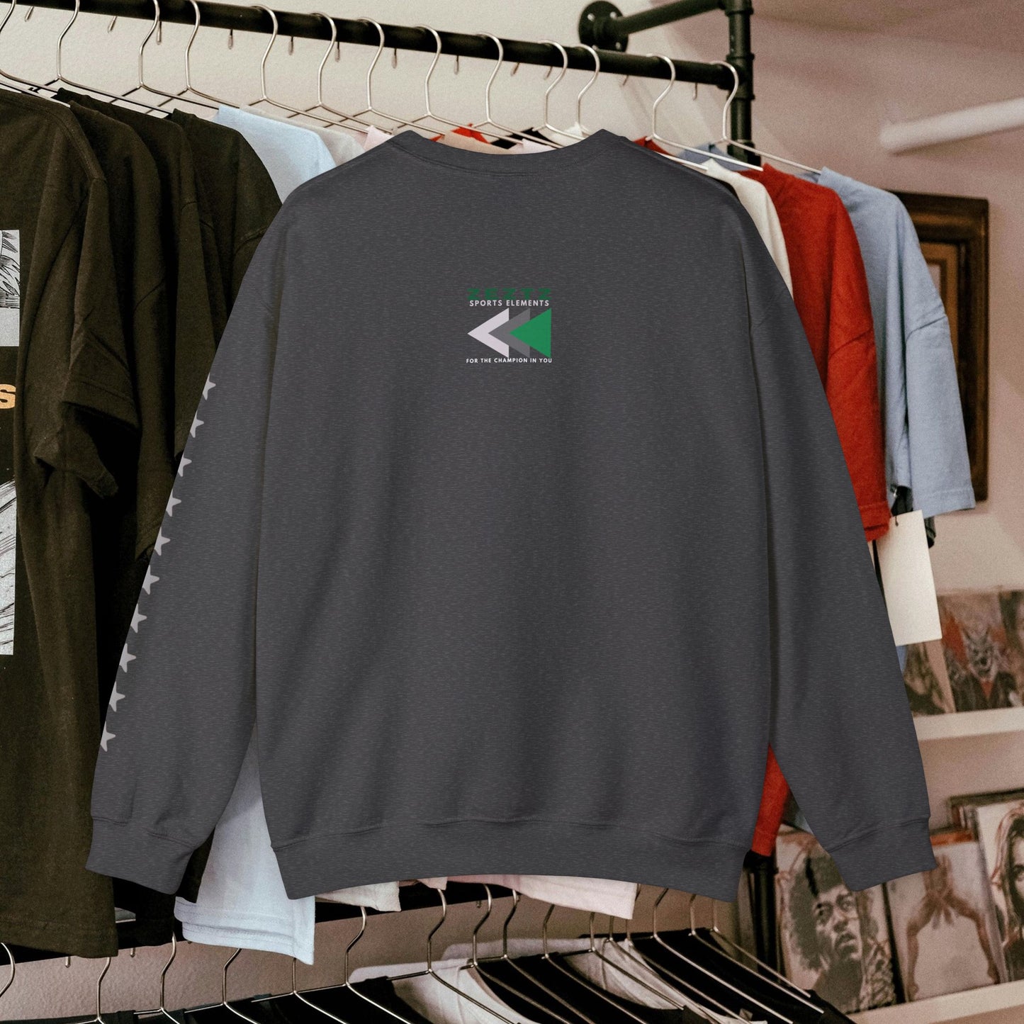 Unisex Heavy Blend™ Crewneck Sweatshirt_ N2 Sports Series UHBCSS PT2WW006_ Limited Edition ‘Zeztz’ Brand Sports Elements by WesternWaves: