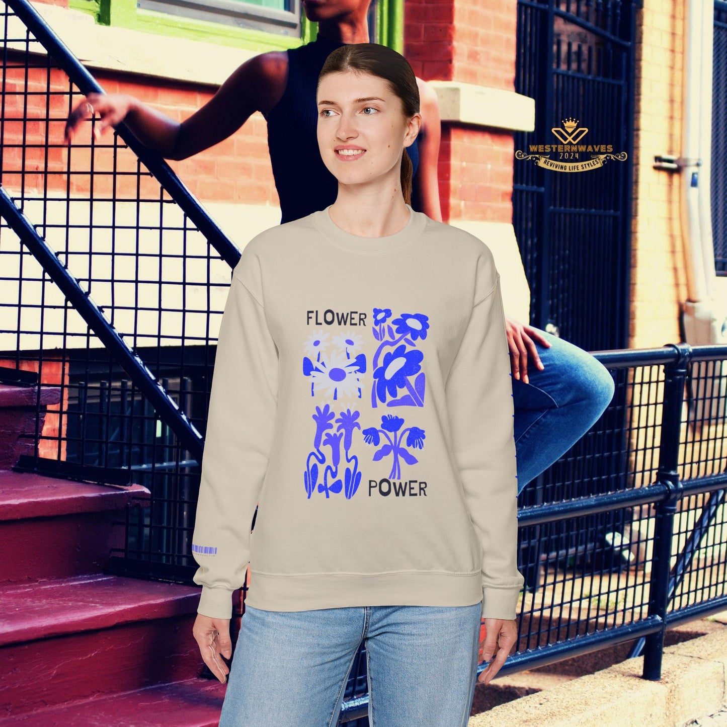 Unisex Heavy Blend™ Crewneck Sweatshirt_ N3+ Series UHBCSS PT2WW030_ Limited Edition Pure Luxury By WesternWaves: