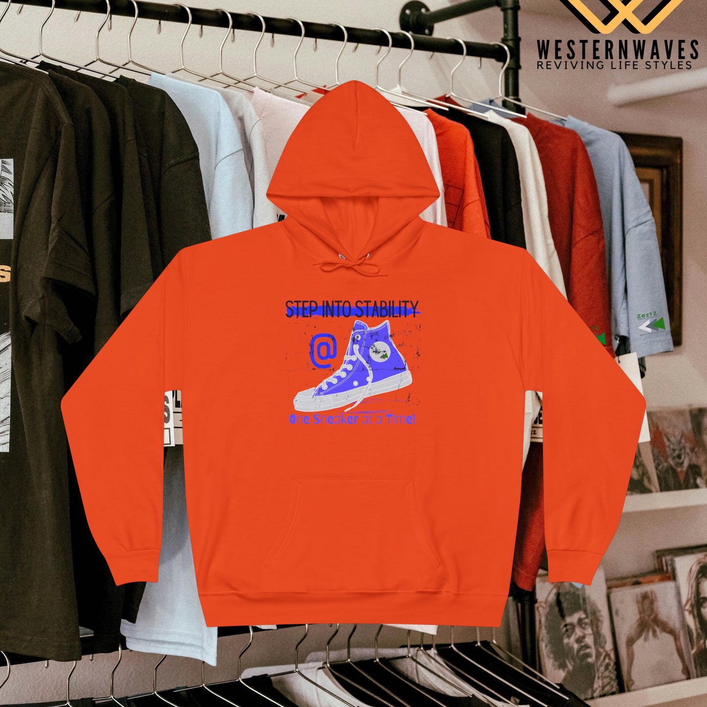 Unisex EcoSmart® Pullover Hoodie Sweatshirt_ N2+ Series USESPOHSS PT2WW001_ LImited Edition Quality Garment by WesternWaves: