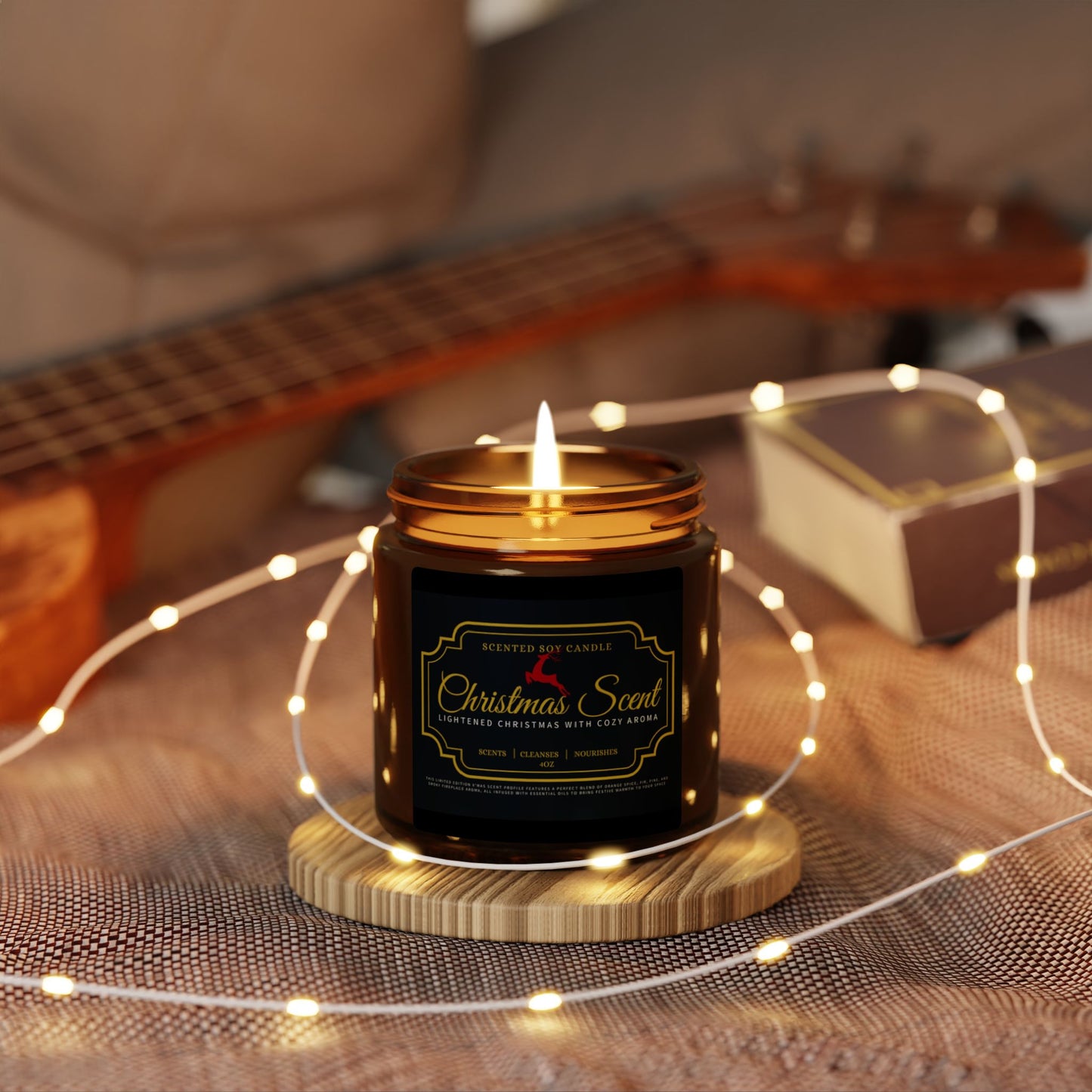 Scented Soy Candle (Multi-Size, Amber Jar)_ N3+ Series SPW SSCMSAJ PT2WW001_ Limited Editon Personalized Christmas Scent Candles by WesternWaves: