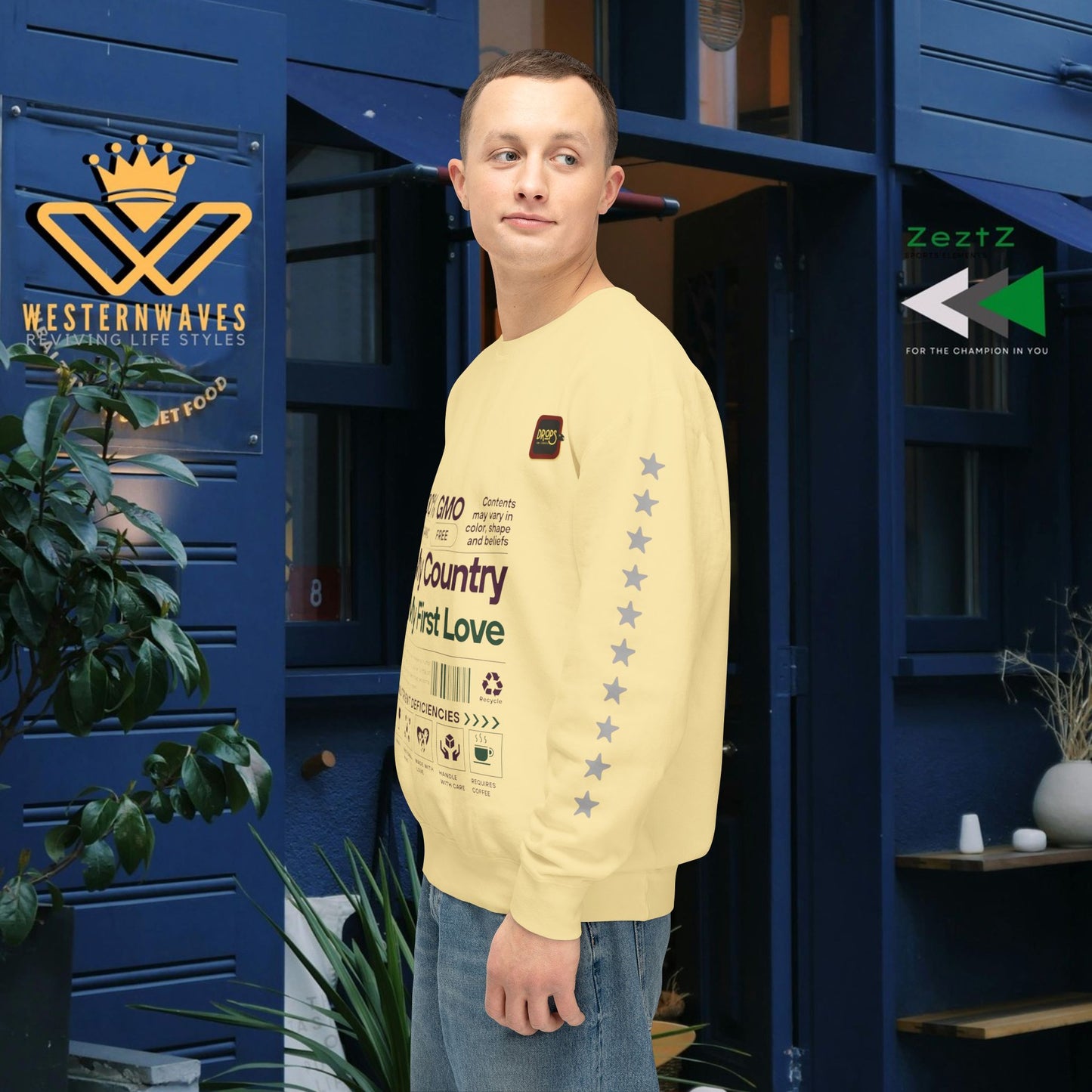 Unisex Lightweight Sweatshirt_ N7+ Series USLWSS PT2WW001_ Limited Edition by WesternWaves: