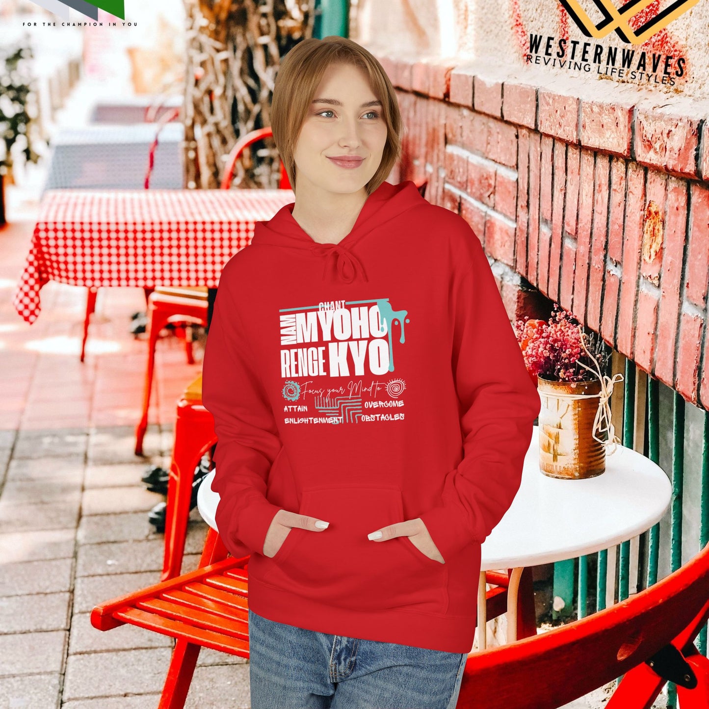 Unisex Midweight Softstyle Fleece Hoodie_ N3+ Series USMWSSFH PT2WW004_ Limited Edition Luxuriously Soft 100% Cotton Face by WesternWaves: