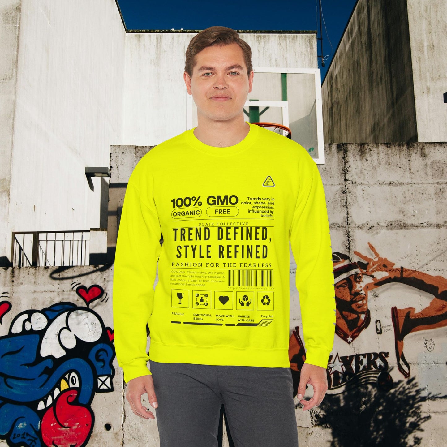 Unisex Heavy Blend™ Crewneck Sweatshirt_ N2 Series SPW UHBCSS PT2WW003_ Limited Edition 'DROPS' Brand Raw Classics by WesternWaves: