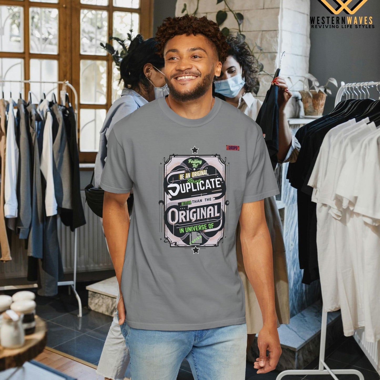 unisex garment-dyed t-shirt_ 09 July 2025_ Limited Edition Everyday Casual Wear by WesternWaves: