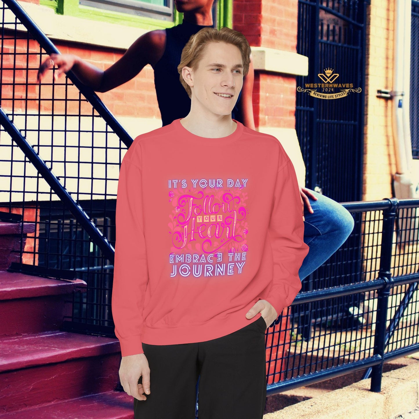 Unisex Garment-Dyed Sweatshirt_ N3+ Series UGDSS PT2WW001_ WesternWaves Limited Edition: