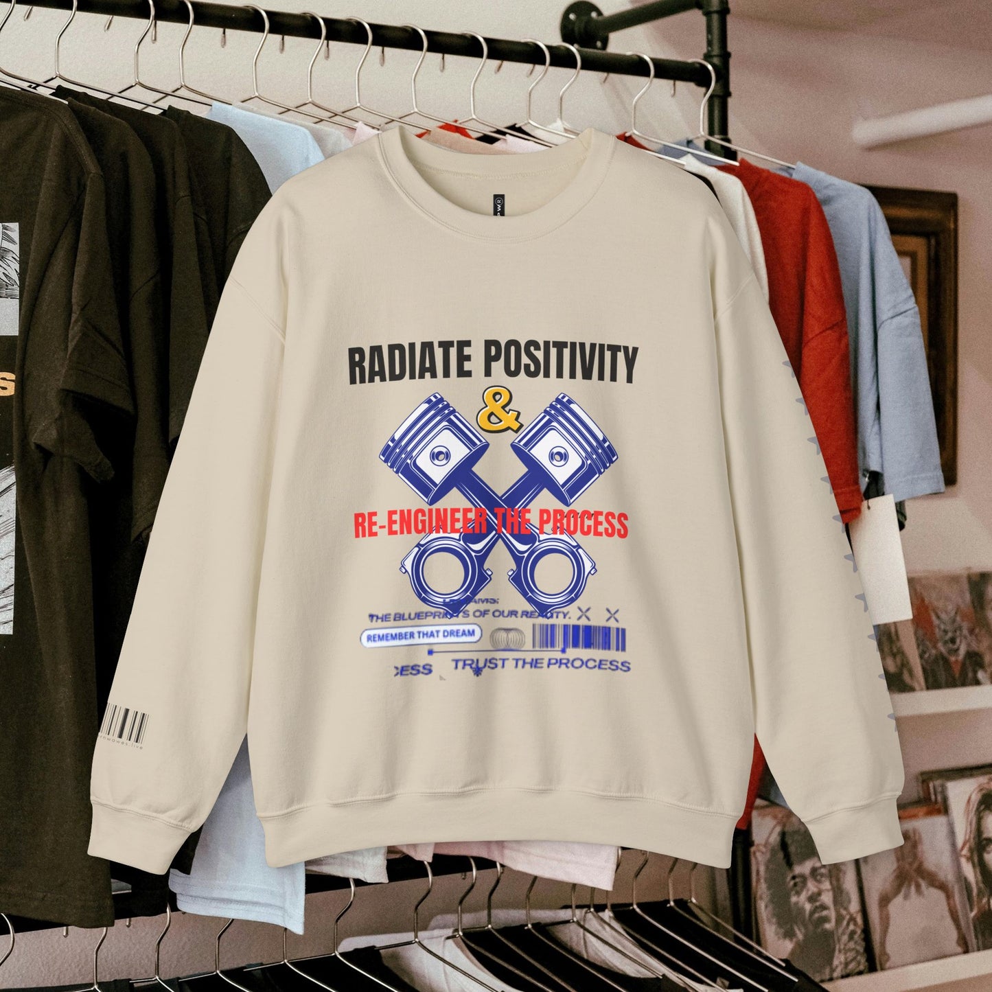 Unisex Heavy Blend™ Crewneck Sweatshirt_ N2+ Series UHBCSS PT2WW003_ Limited Edition Pure Luxury by WesternWaves: