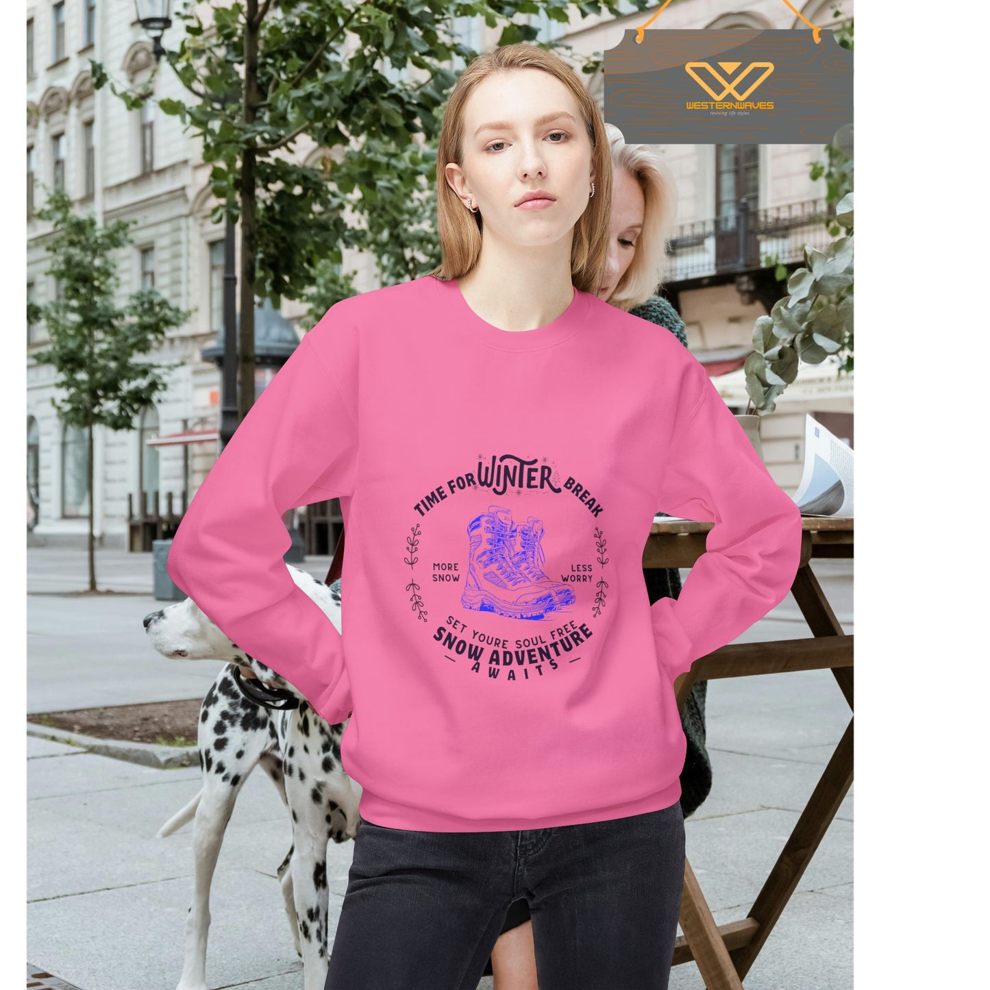 Unisex Midweight Softstyle Fleece Crewneck Sweatshirt_ N3+ Series USMWSSFCNSS PT2WW002_ Limited Edition Stylish Eco-conscious Raw Classic by WesternWaves: