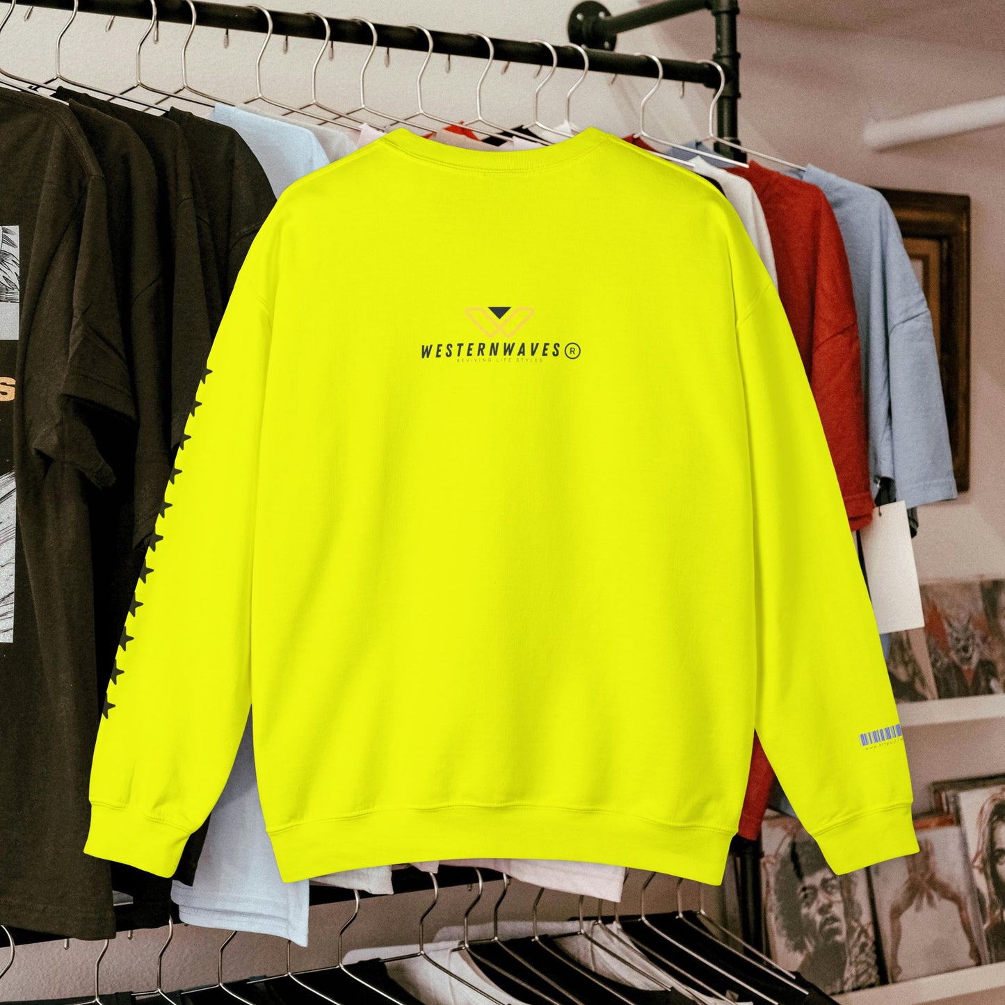 Unisex Heavy Blend™ Crewneck Sweatshirt_ N2+ Series UHBCSS PT2WW027_ Limited Edition Pure Luxury By WesternWaves: