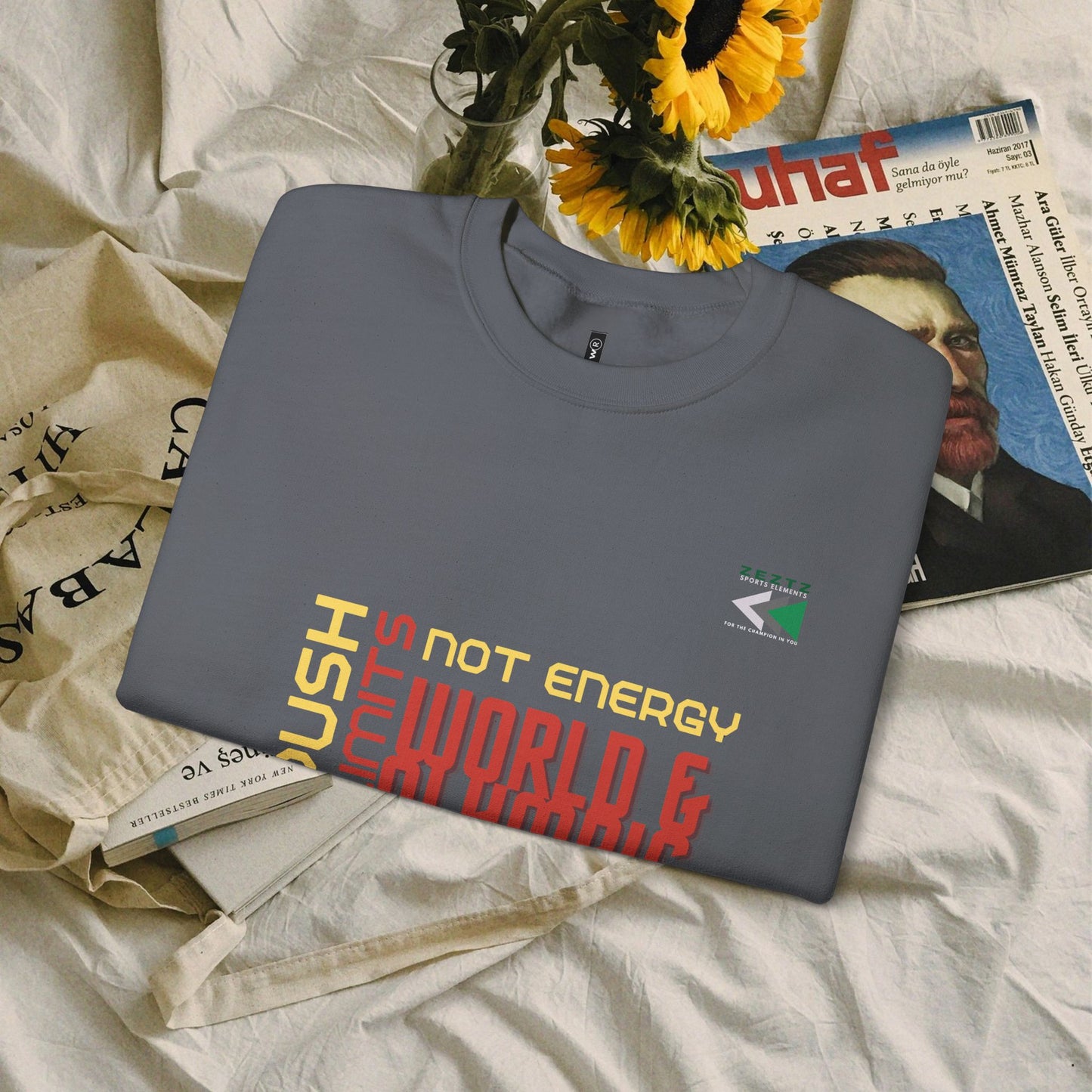 Unisex Heavy Blend™ Crewneck Sweatshirt_ N2 Sports Series UHBCSS PT2WW006_ Limited Edition ‘Zeztz’ Brand Sports Elements by WesternWaves: