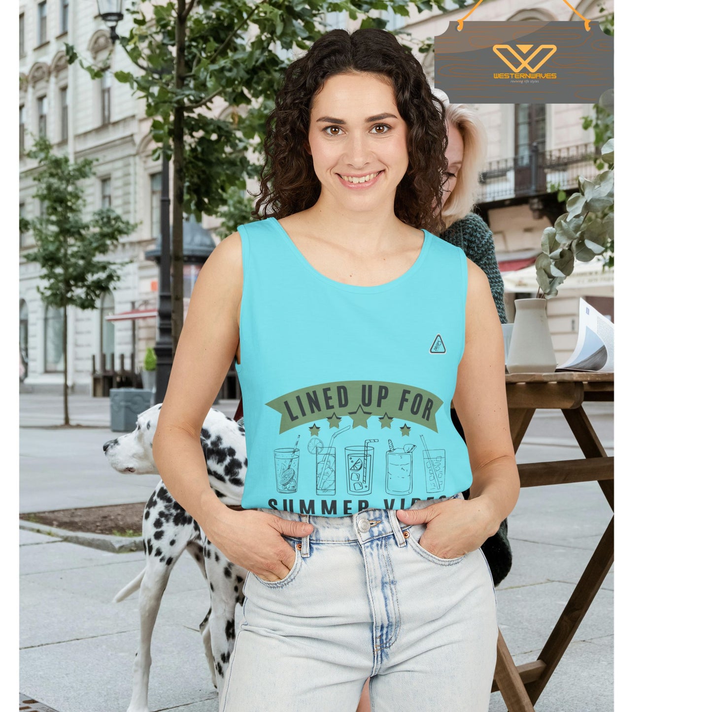 Unisex Garment-Dyed Tank Top_ Series N7* USDYEDTTOPS PT2WW001_ Limited Edition by WesternWaves: