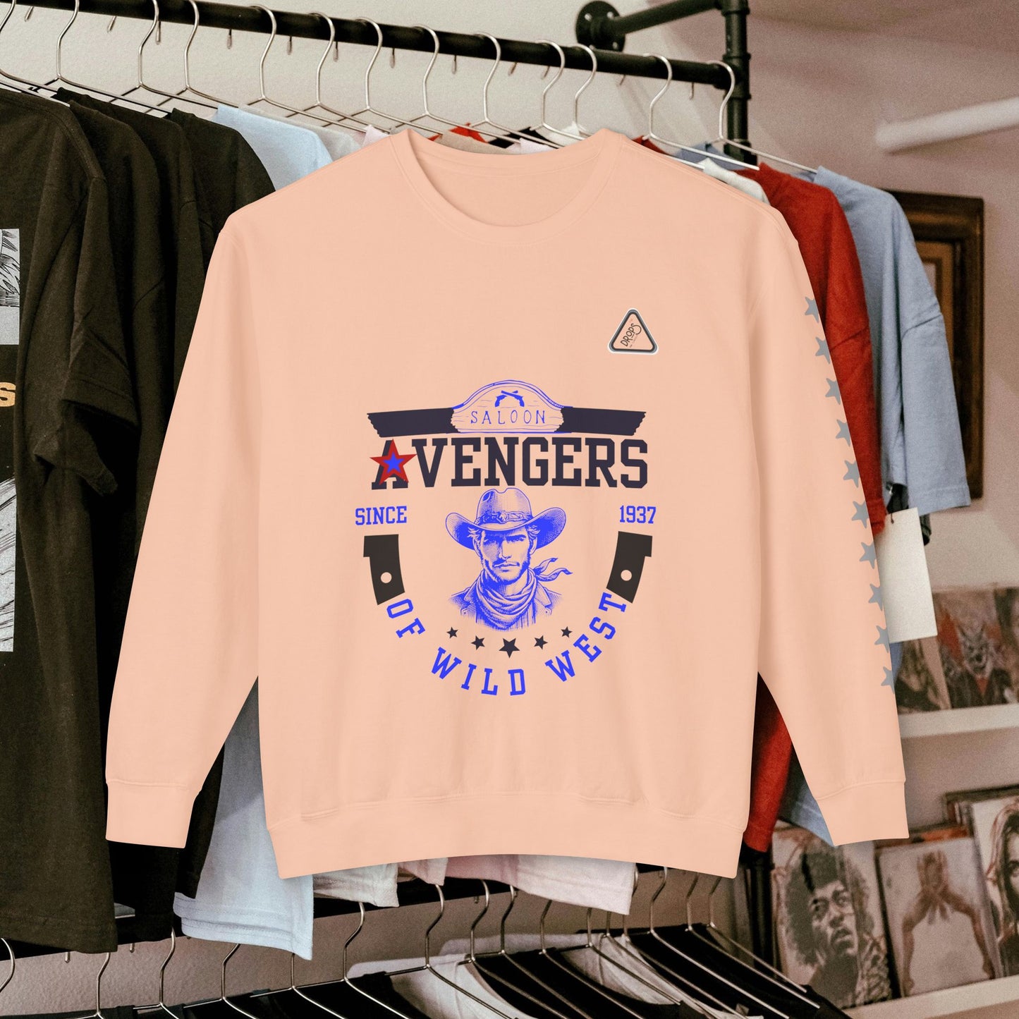 Unisex Lightweight Sweatshirt_ N7* Series USLWSS PT2WW002_ Limited Edition by WesternWaves: