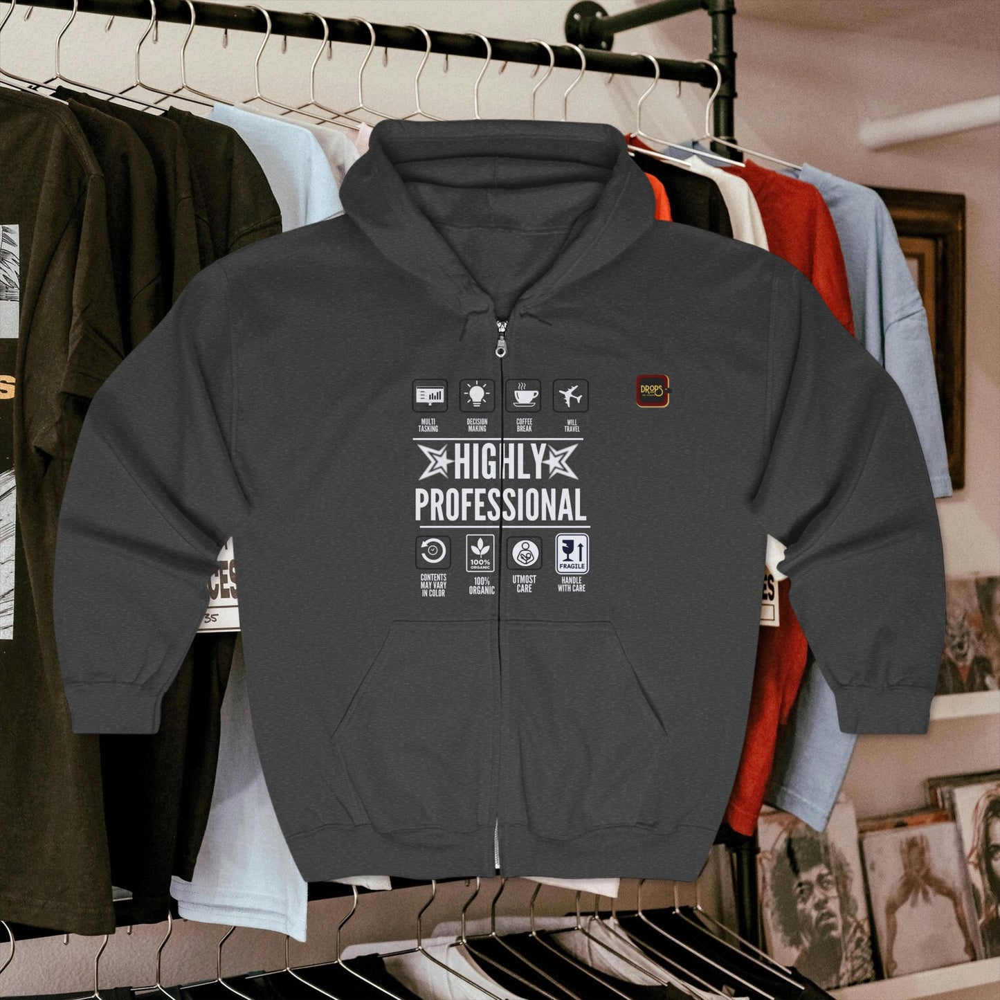 Unisex Heavy Blend™ Full Zip Hooded Sweatshirt_ N7+ Serties USHBFZHSS PT2WW001_ Limited Edition by WesternWaves: