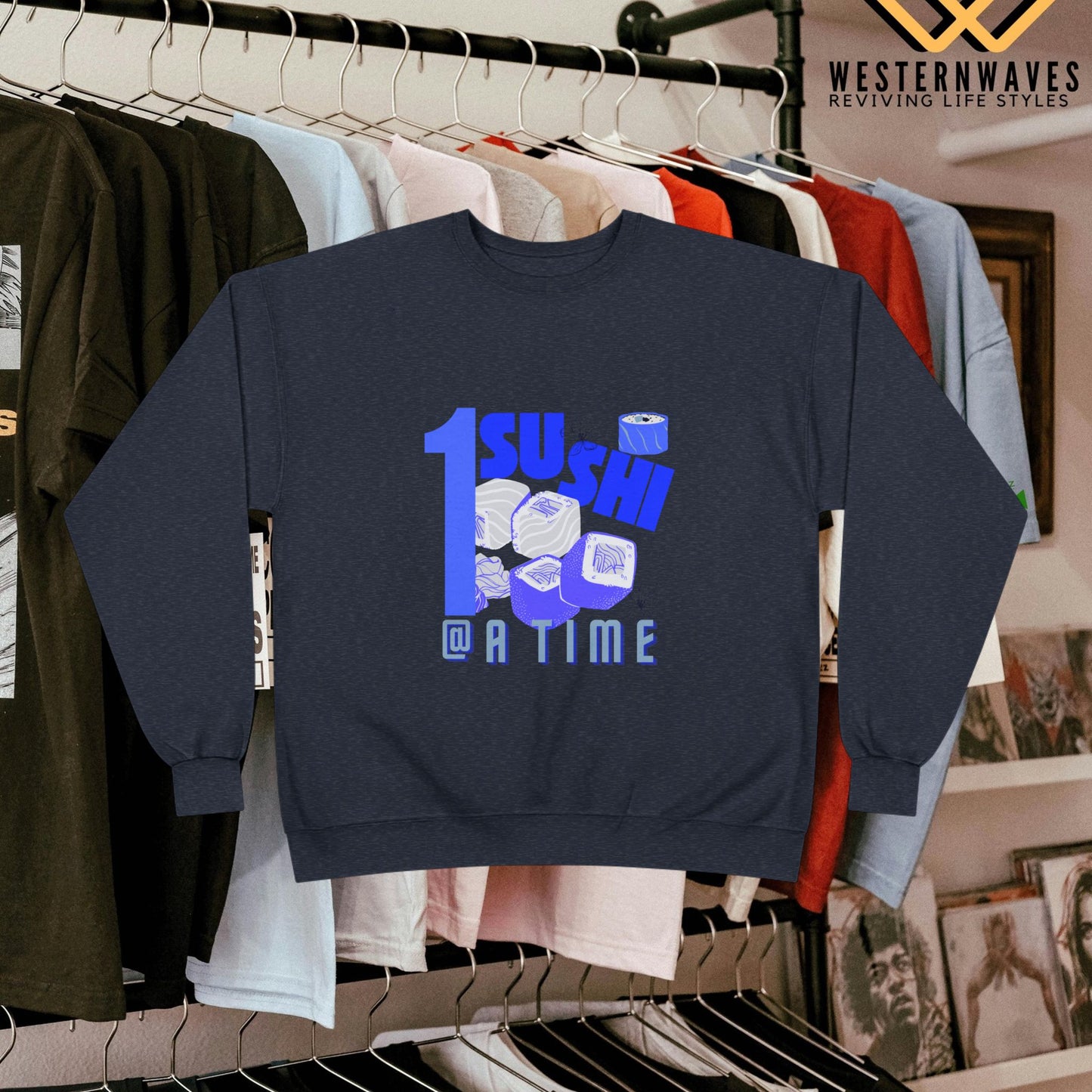 Unisex EcoSmart® Crewneck Sweatshirt_ N3+ Series USESCNSS PT2WW001_ Limited Edition Perfect Blend of Comfort, Style, & Sustainability by WesternWaves: