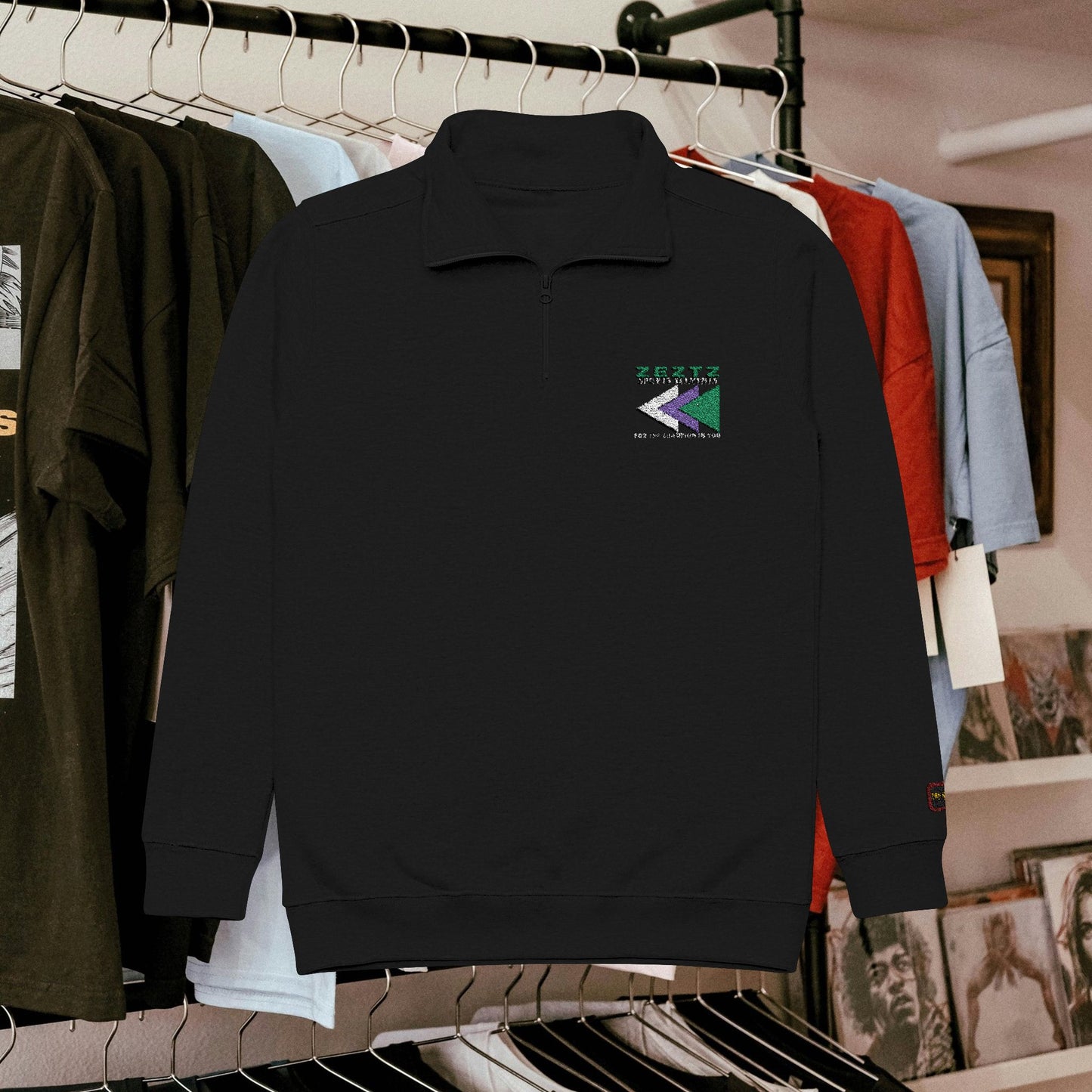 Unisex Fleece Pullover with Embroidery_ N6+ Series USFPOWEM PT2WW001_ Limited Edition by WesternWaves: