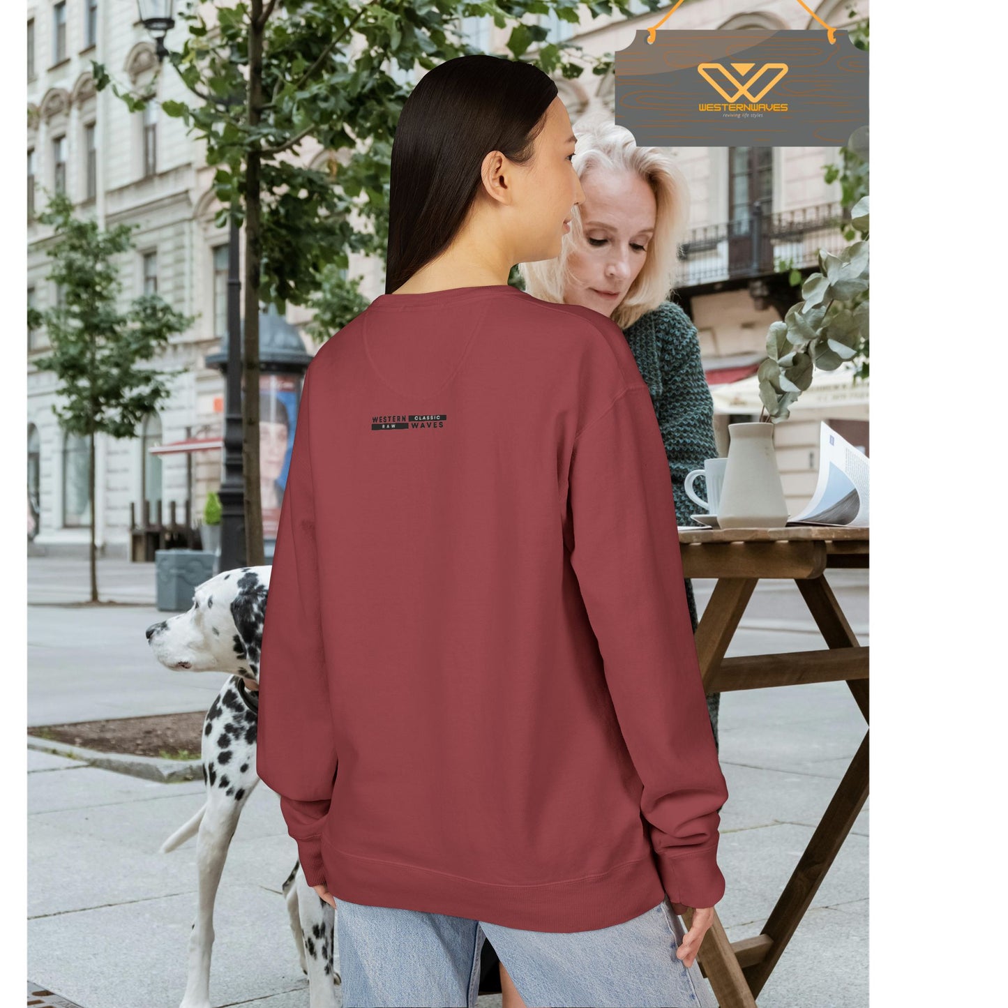 Unisex ComfortWash® Garment Dyed Crewneck Sweatshirt_ N7* Series USCGDCNSS PT2WW001_ Limited Edition Comfort & Retro Flair by WesternWaves: