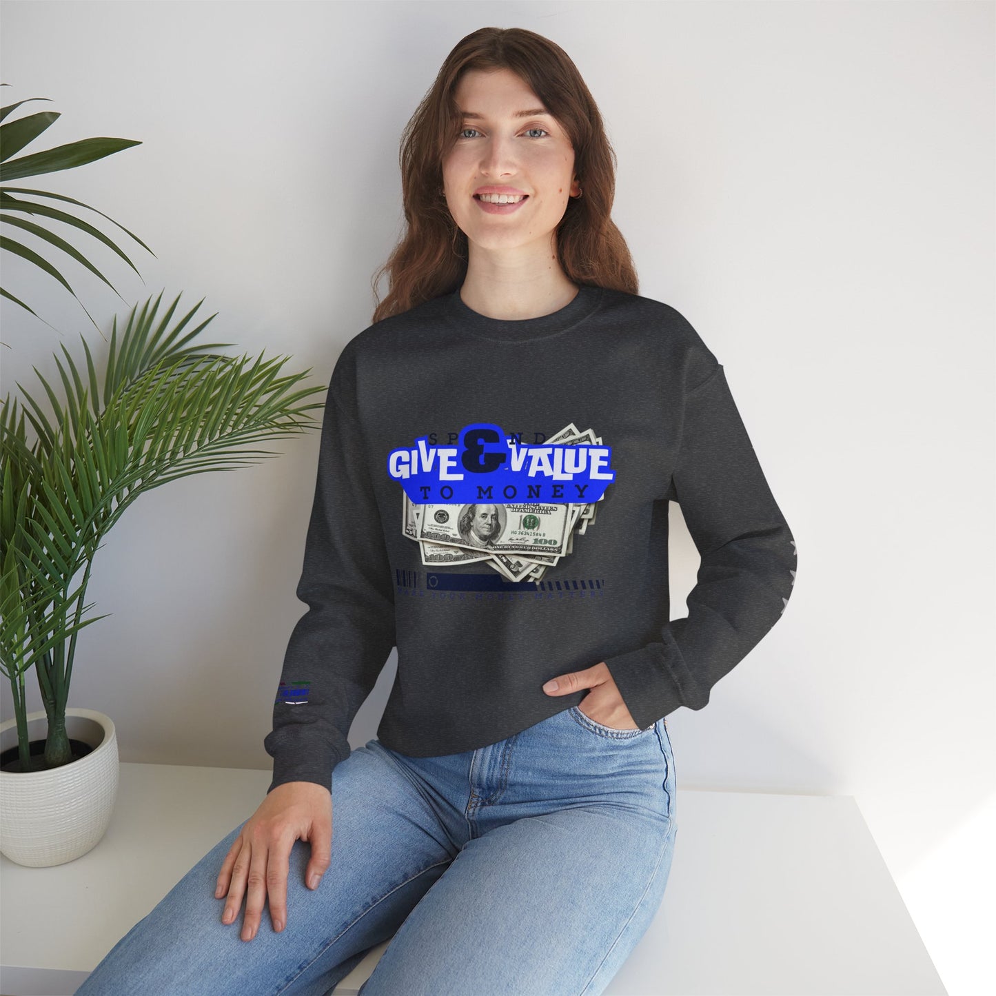 Unisex Heavy Blend™ Crewneck Sweatshirt_ N3+ Series UHBCSS PT2WW036_ Limited Edition Pure Luxury By WesternWaves: