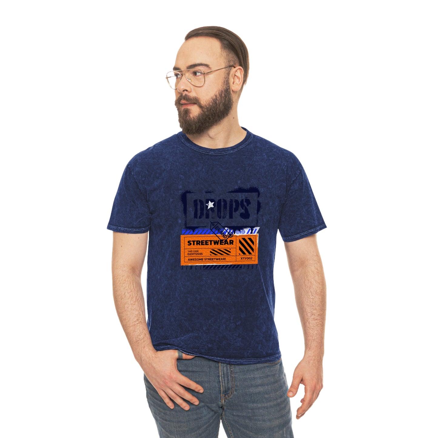 Unisex Mineral Wash T-Shirt_ N3+ Series UMWTS PT2WW001_ Limited Edition Retro Revival Experience by WesternWaves: