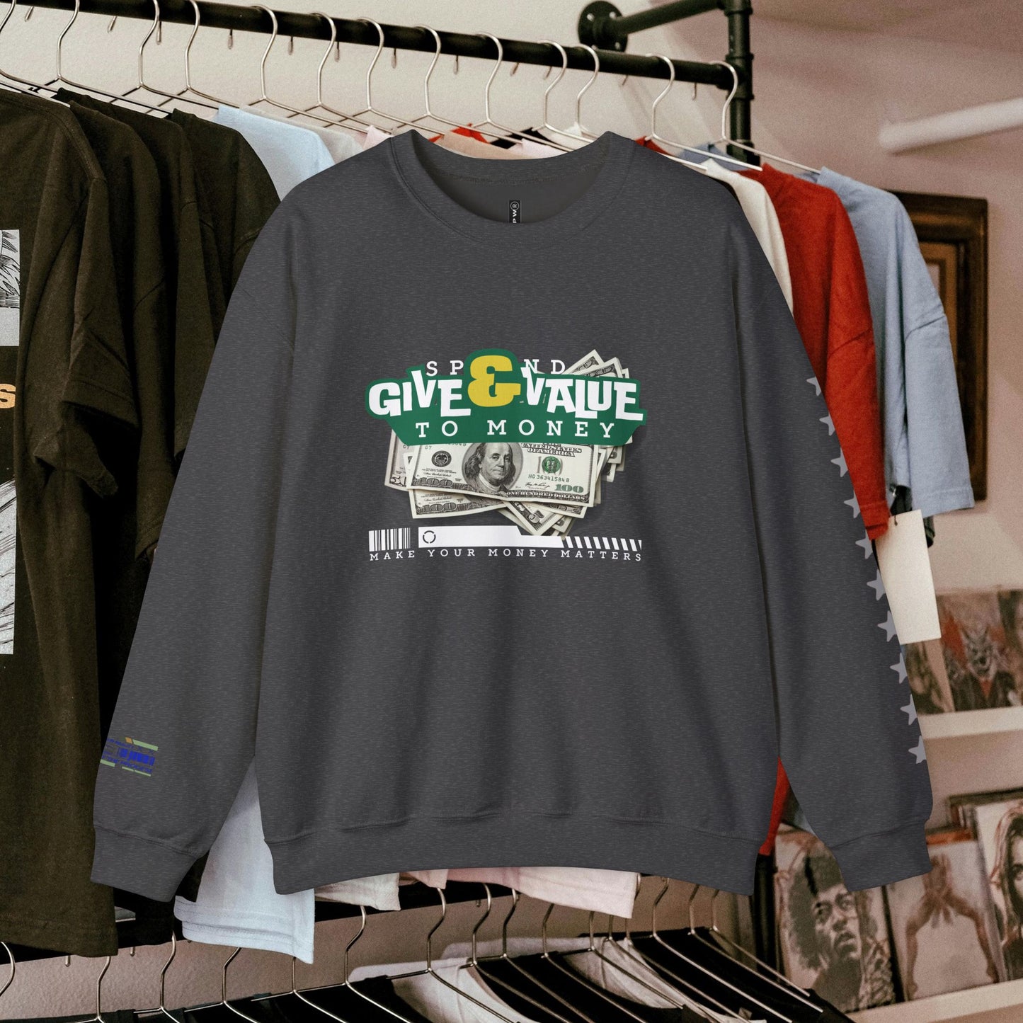 Unisex Heavy Blend™ Crewneck Sweatshirt_ N2+ Series UHBCSS PT2WW037_ Limited Edition Pure Luxury By WesternWaves: