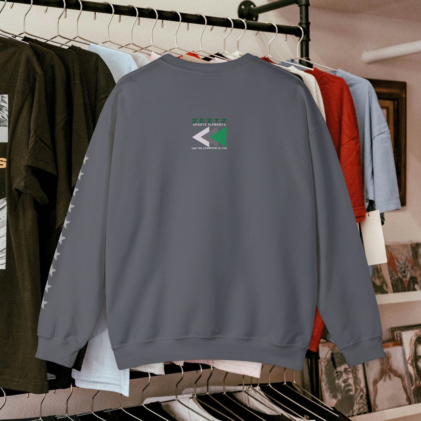 Unisex Heavy Blend™ Crewneck Sweatshirt_ N2 Sports Series UHBCSS PT2WW006_ Limited Edition ‘Zeztz’ Brand Sports Elements by WesternWaves: