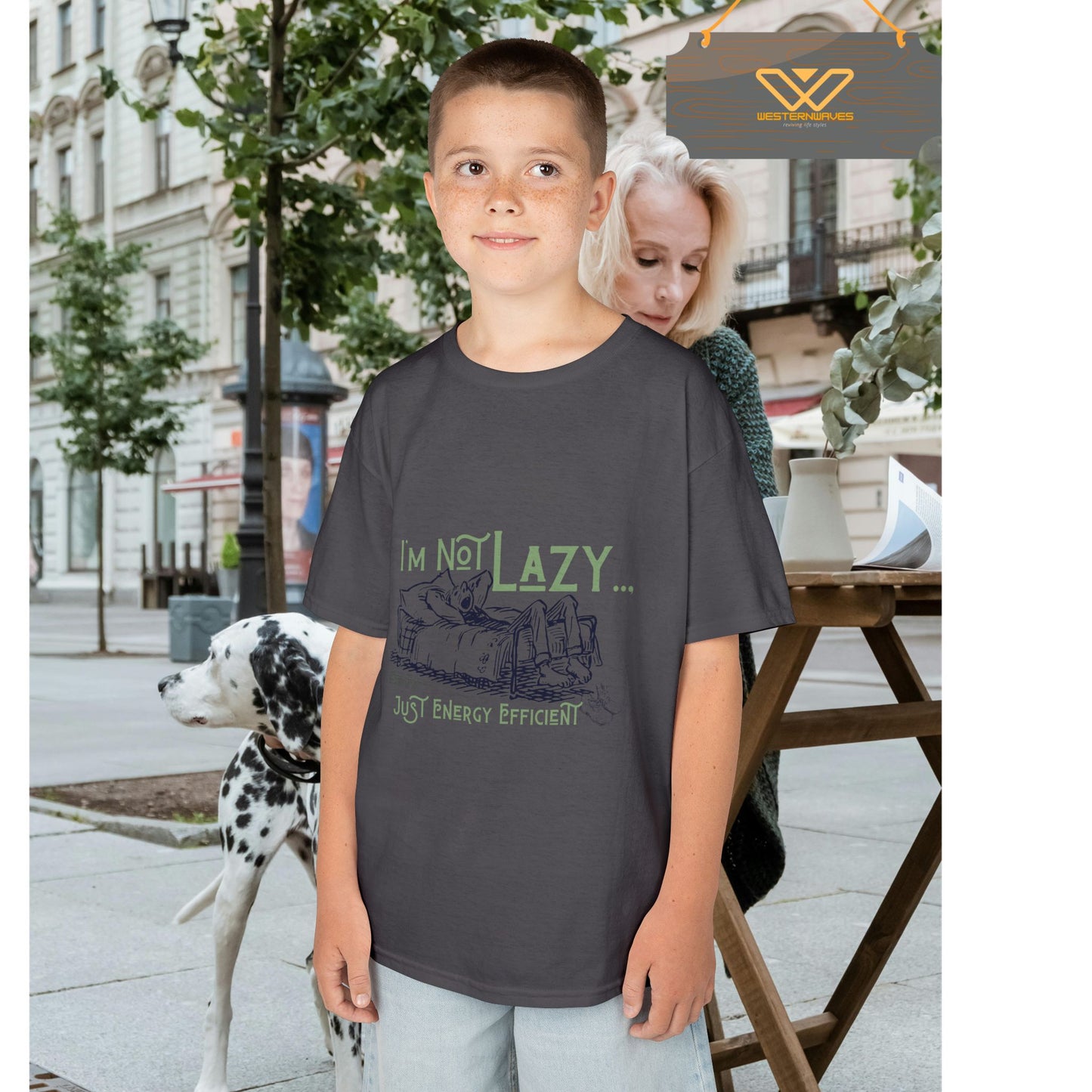 Kids Heavy Cotton™ Tee_ N2+ Series KHCT PT2WW009_ Limited Edition Durable Comfort for Every Adventure by WesternWaves: