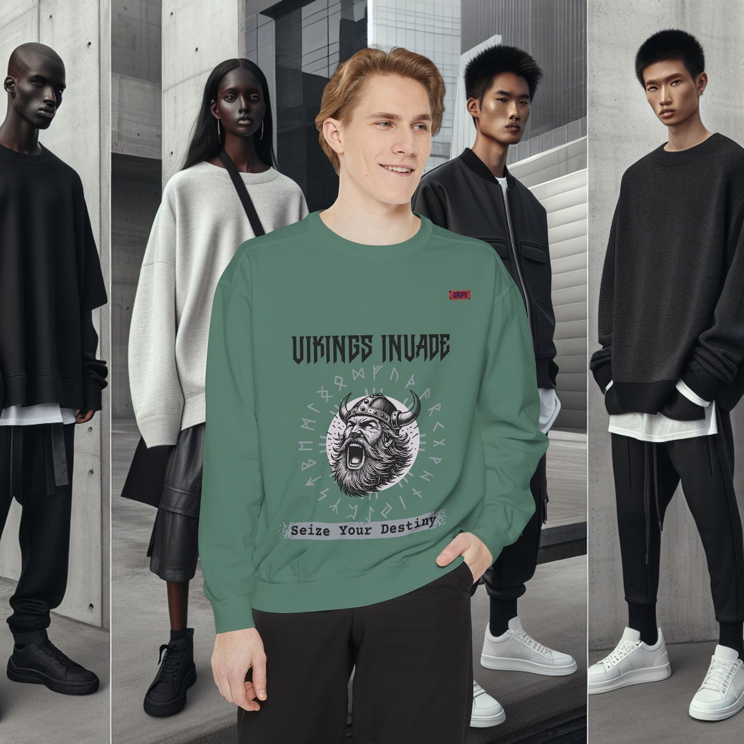 Unisex Garment-dyed Sweatshirt_ Series UWD 063_ Limited Edition Cozy Apparel for Adventurers by WesternWaves: