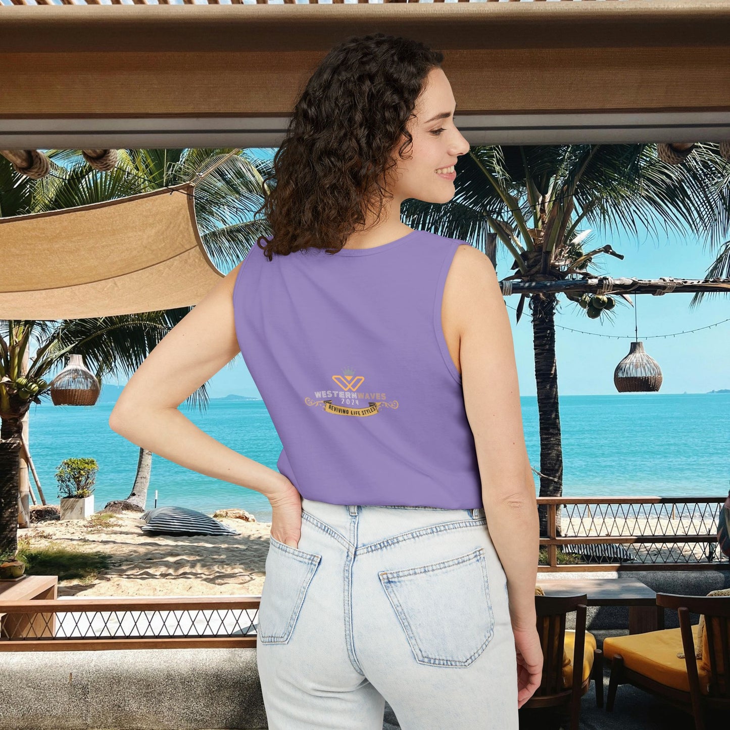 Unisex Garment-Dyed Tank Top_ N2+ Series USGDTT PT2WW012_ Limited Edition Comfort & Style by WesternWaves: