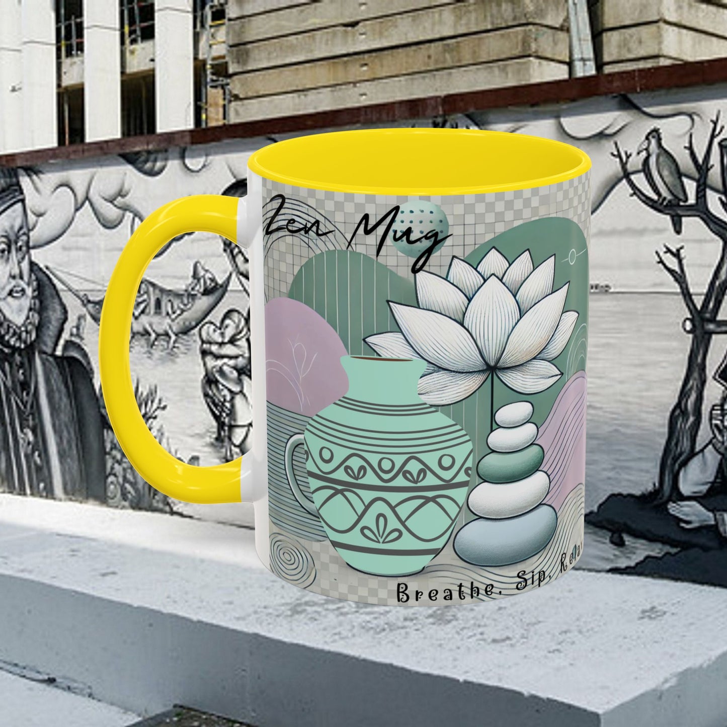 Accent Coffee Mug (11, 15oz) _ N3+ Series ACMUG PT2WW006_ Limited Edition Blend Style & Functionality by WesternWaves: