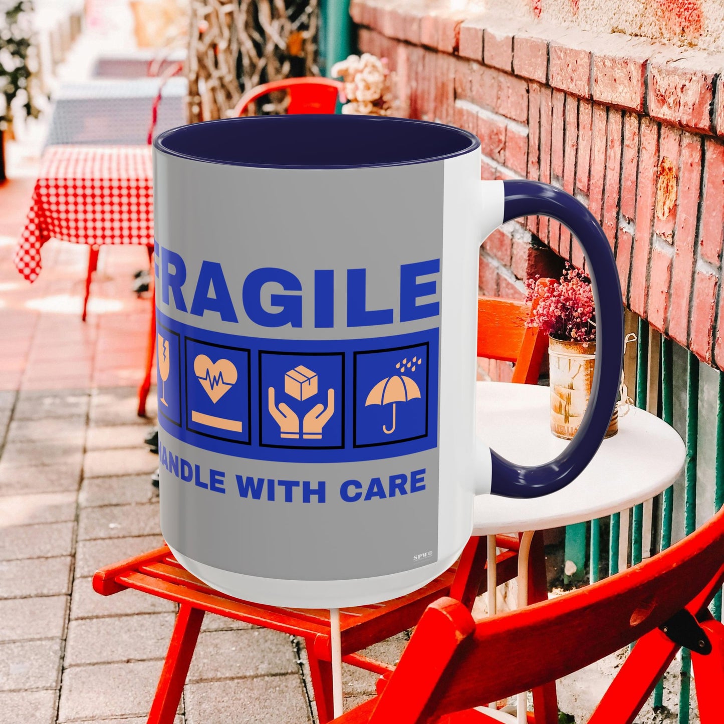 Accent Coffee Mug 11, 15oz_ N2+ Series ACM11OZ PT2WW006_ Vibrant Limited Edition Design by WesternWawes: