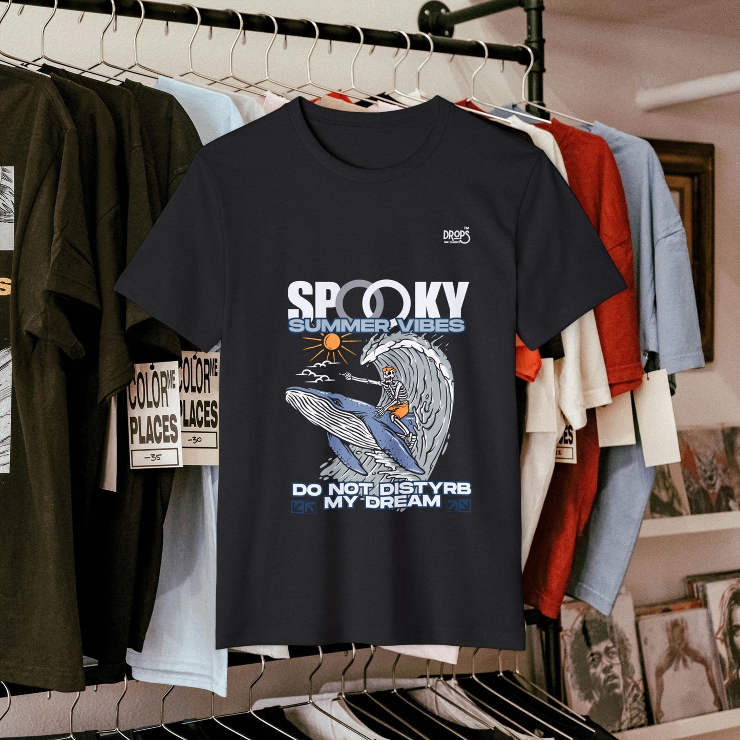 Spooky Summer Vibes Unisex Organic T-Shirt - Eco-Friendly Graphic Tee_ 09 May 2025_ 002