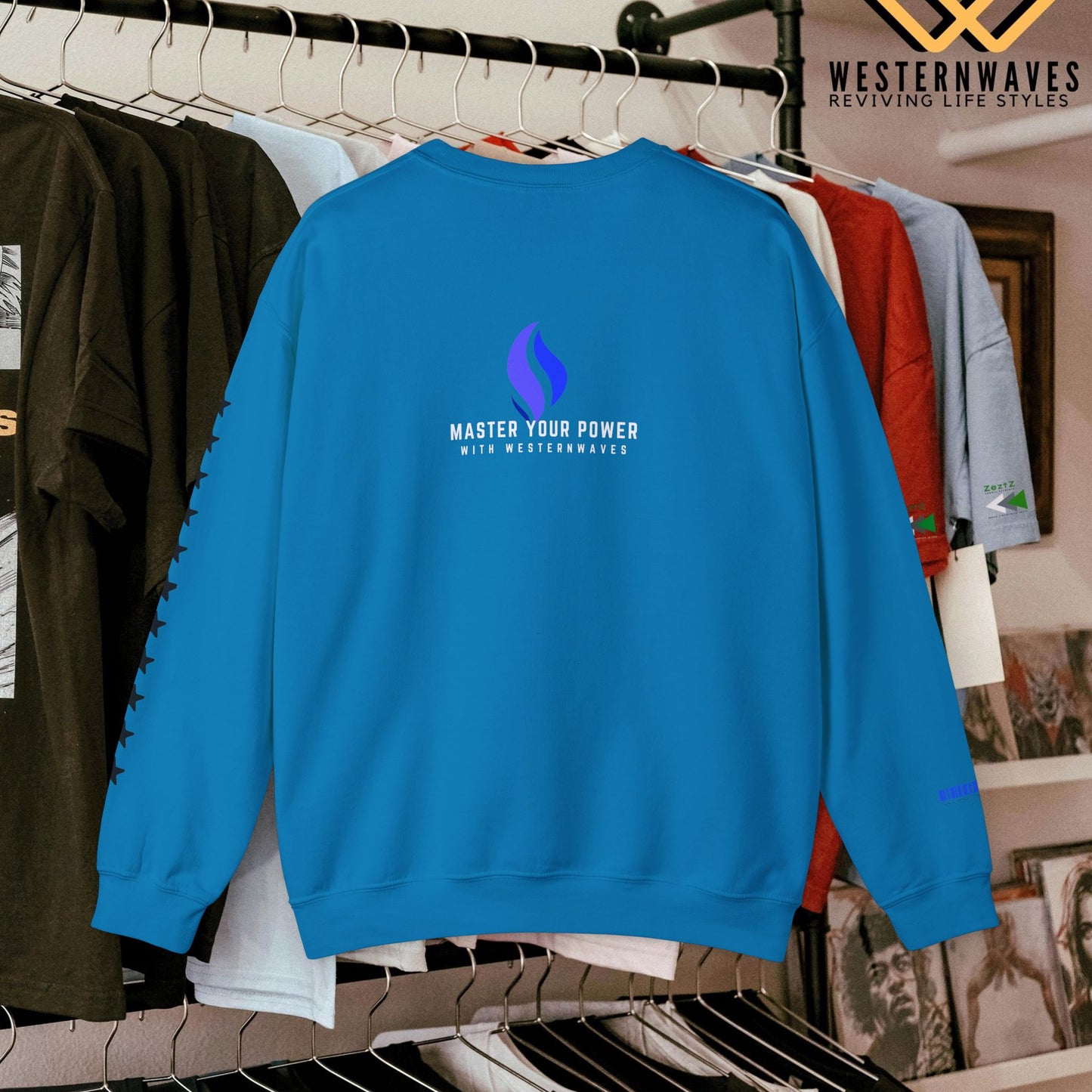 Unisex Heavy Blend™ Crewneck Sweatshirt_ N3+ Series UHBCSS PT2WW032_ Limited Edition Pure Luxury By WesternWaves: