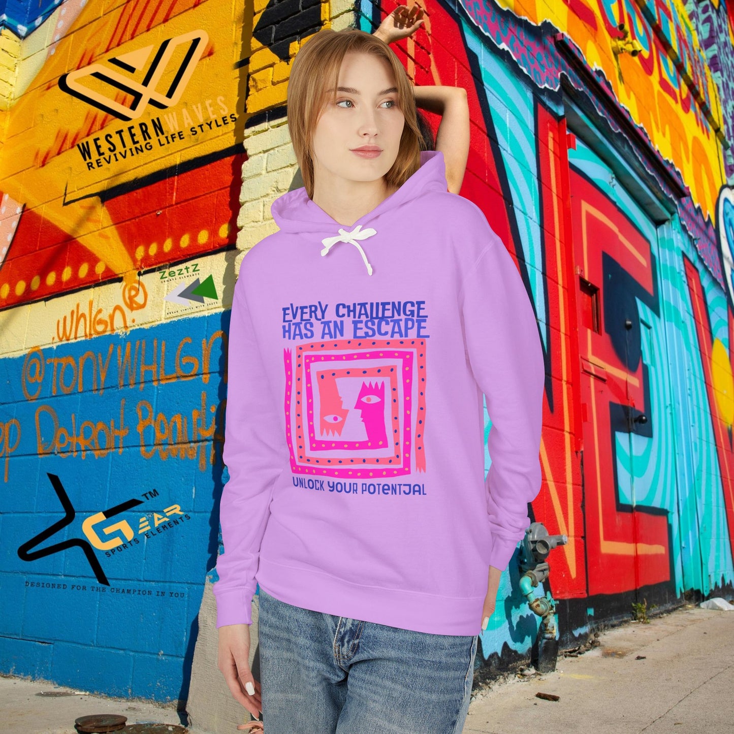 Unisex Lightweight Hooded Sweatshirt – N3+ Series USLWHSS PT2WW014_ Limited Edition Crafted Comfort by WesternWaves: