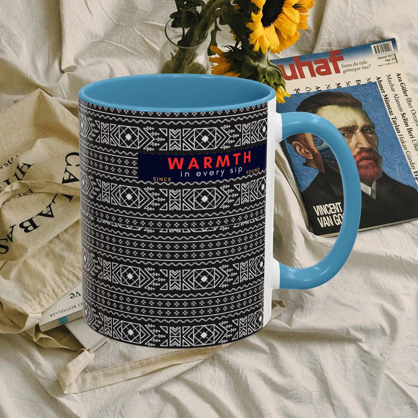 Accent Coffee Mug 11, 15oz_ N2 Series ACM11OZ PT2WW007_ Vibrant Limited Edition Design by WesternWawes: