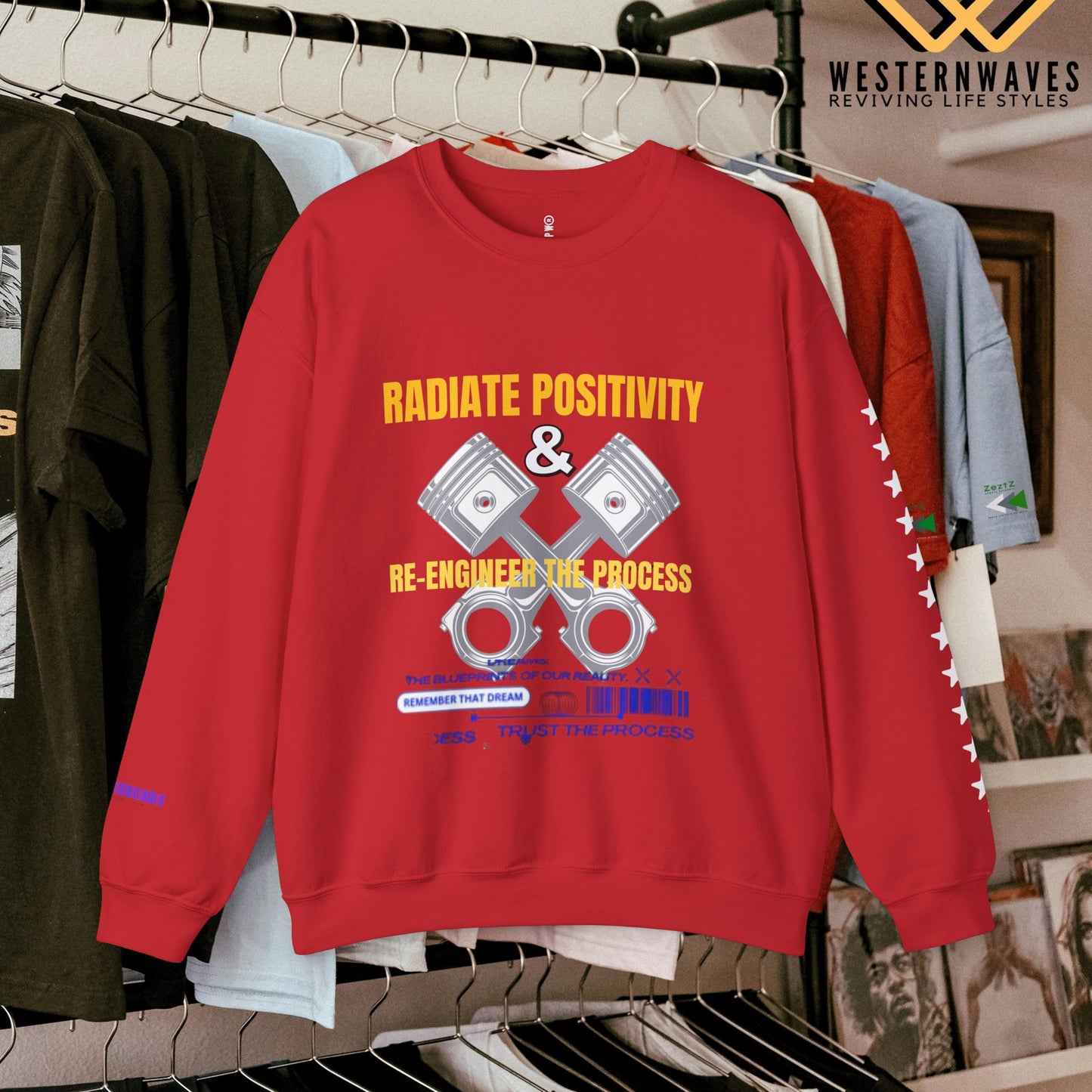 Unisex Heavy Blend™ Crewneck Sweatshirt_ N3+ Series UHBCSS PT2WW005_ Limited Edition Pure Luxury By WesternWaves: